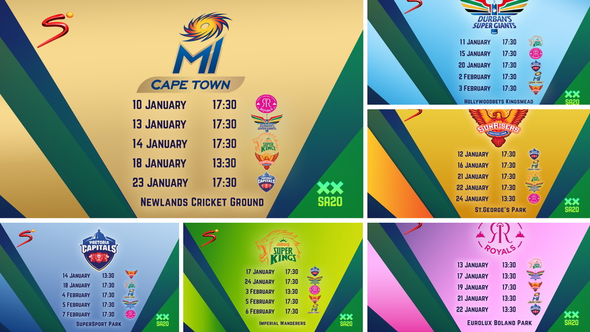 Blockbuster SA20 match schedule released SuperSport