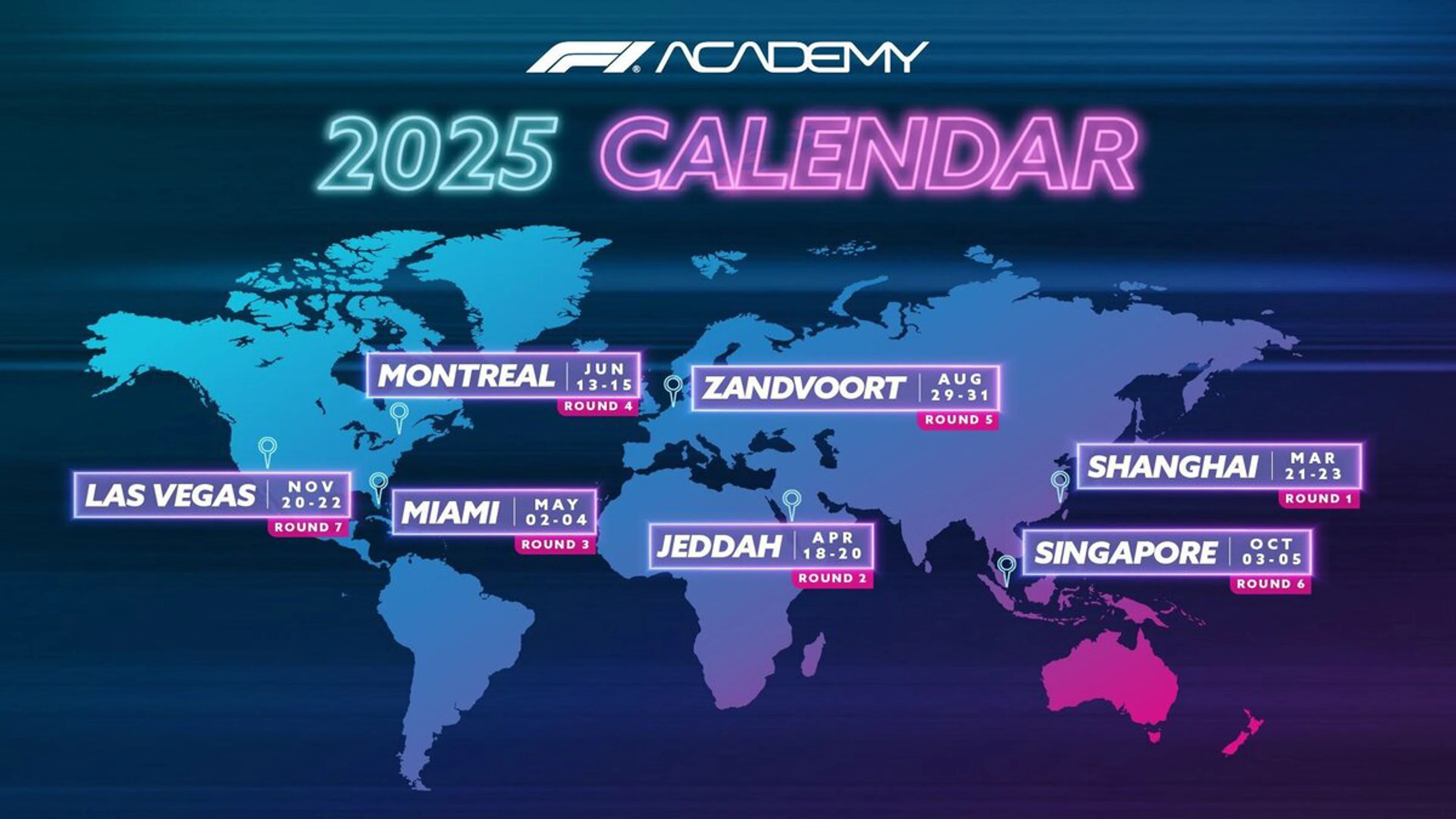 Women's F1 Academy to hold Las Vegas finale in 2025