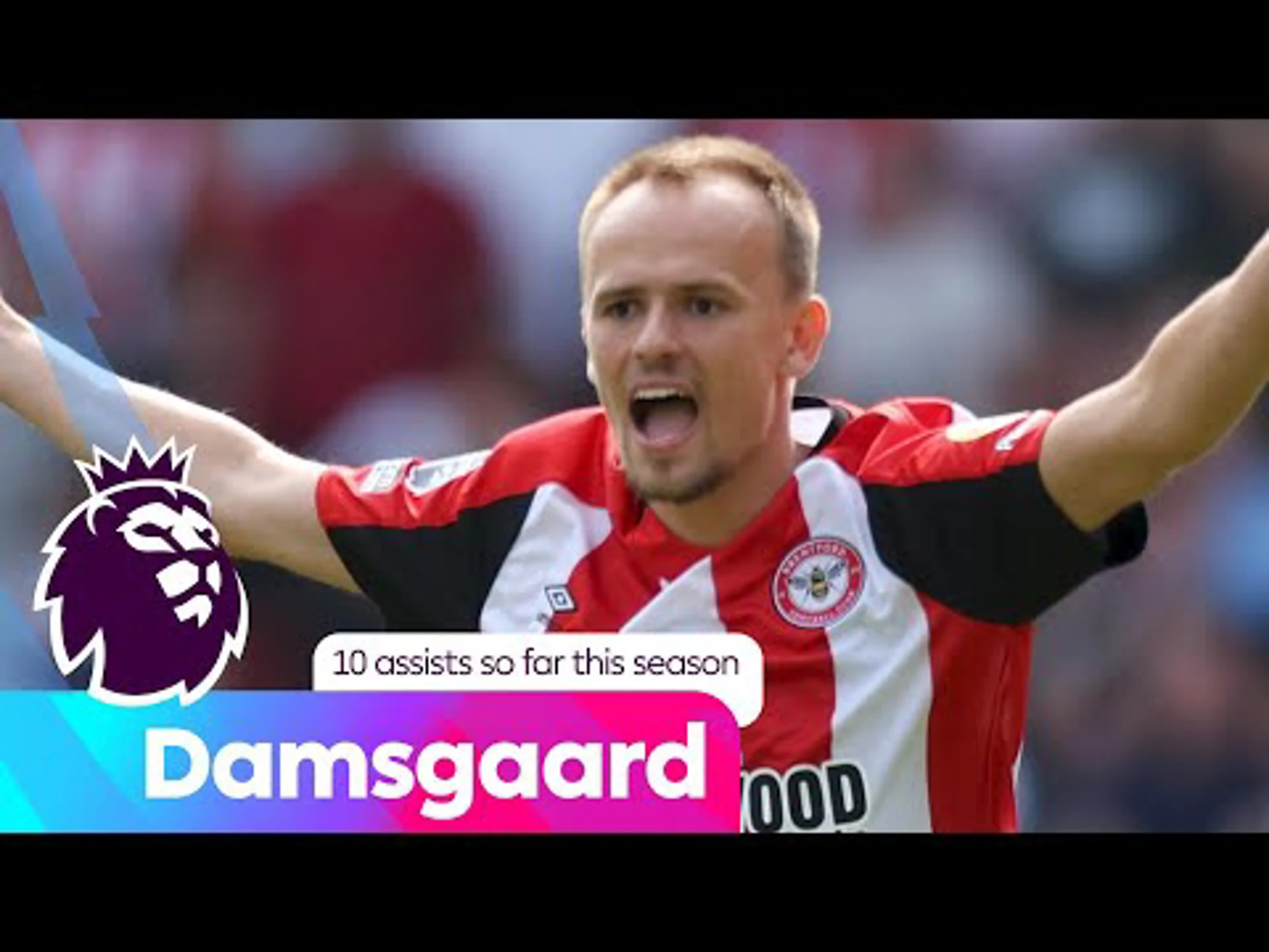 All ten of Damsgaard's assists so far this season | Premier League