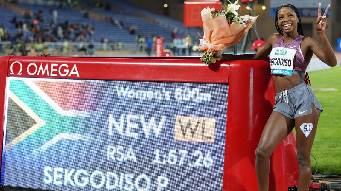 AFRICAN WRAP: SA’s Sekgodiso lights up Marrakesh track with a world lead over two laps