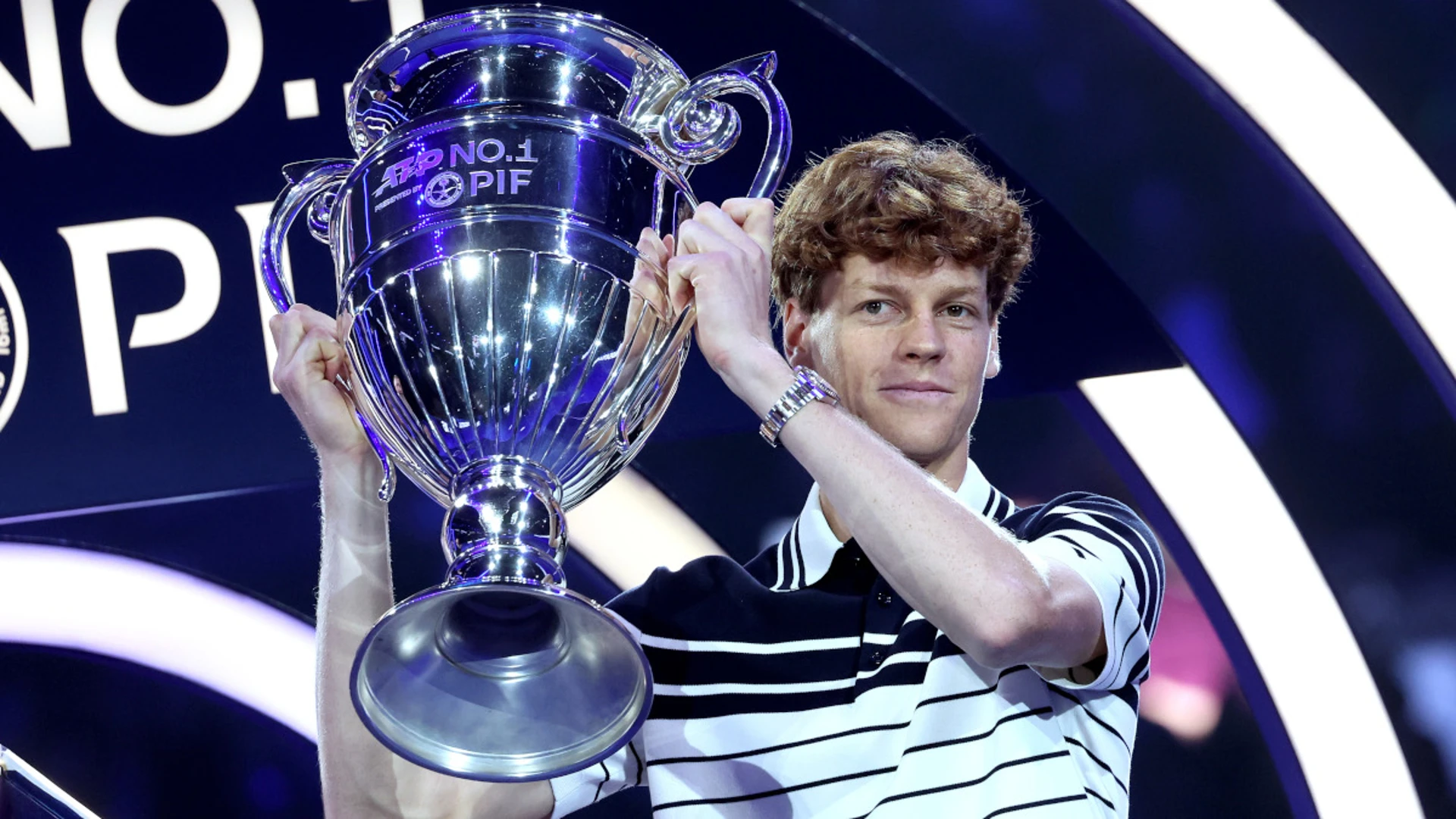 Sinner collects year-end ATP trophy