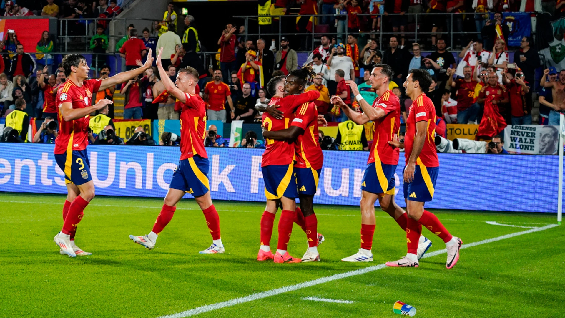 Spain see off brave Georgia to set-up Germany quarterfinal