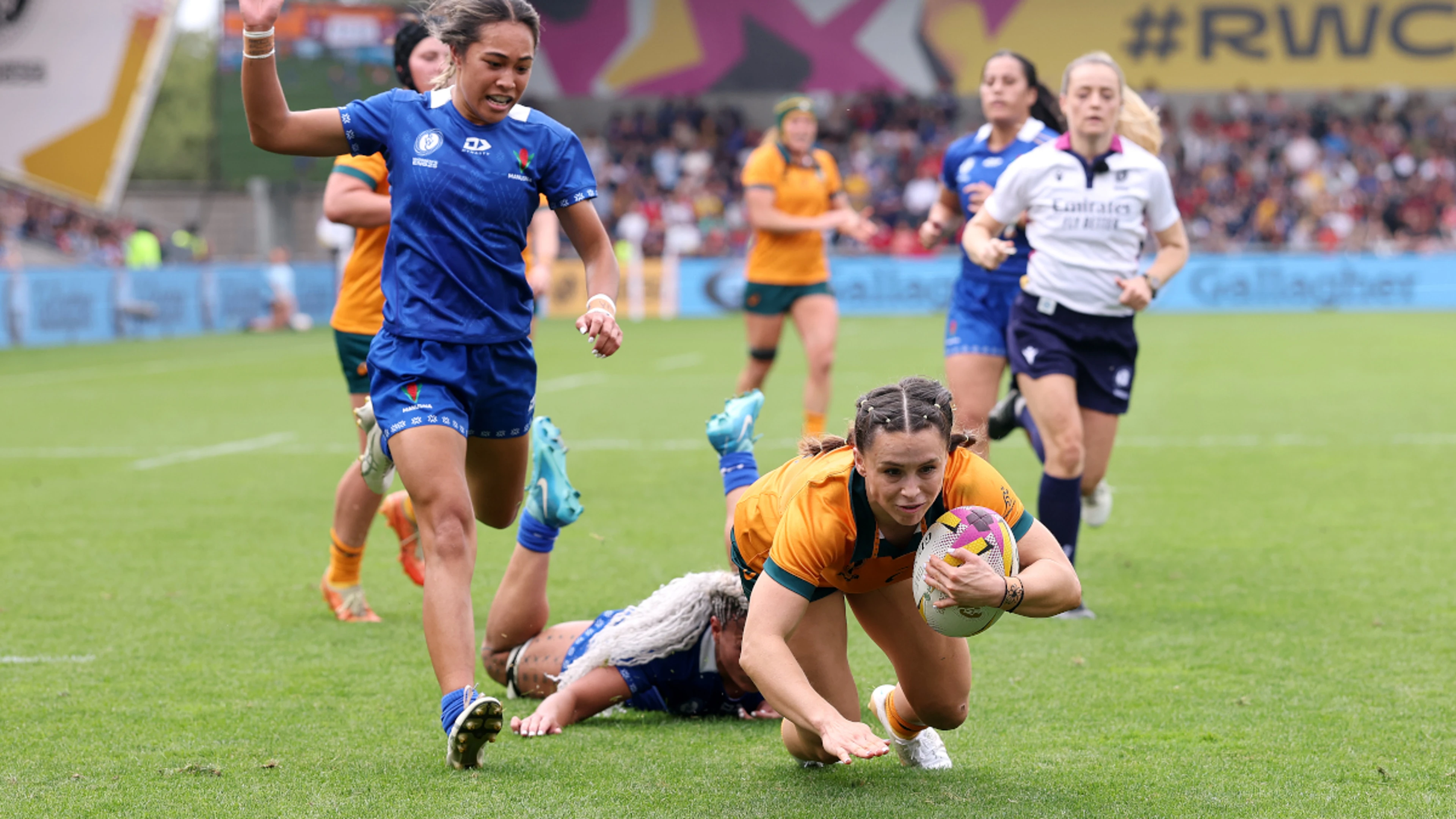 Australia start Women's Rugby World Cup with record rout of Samoa