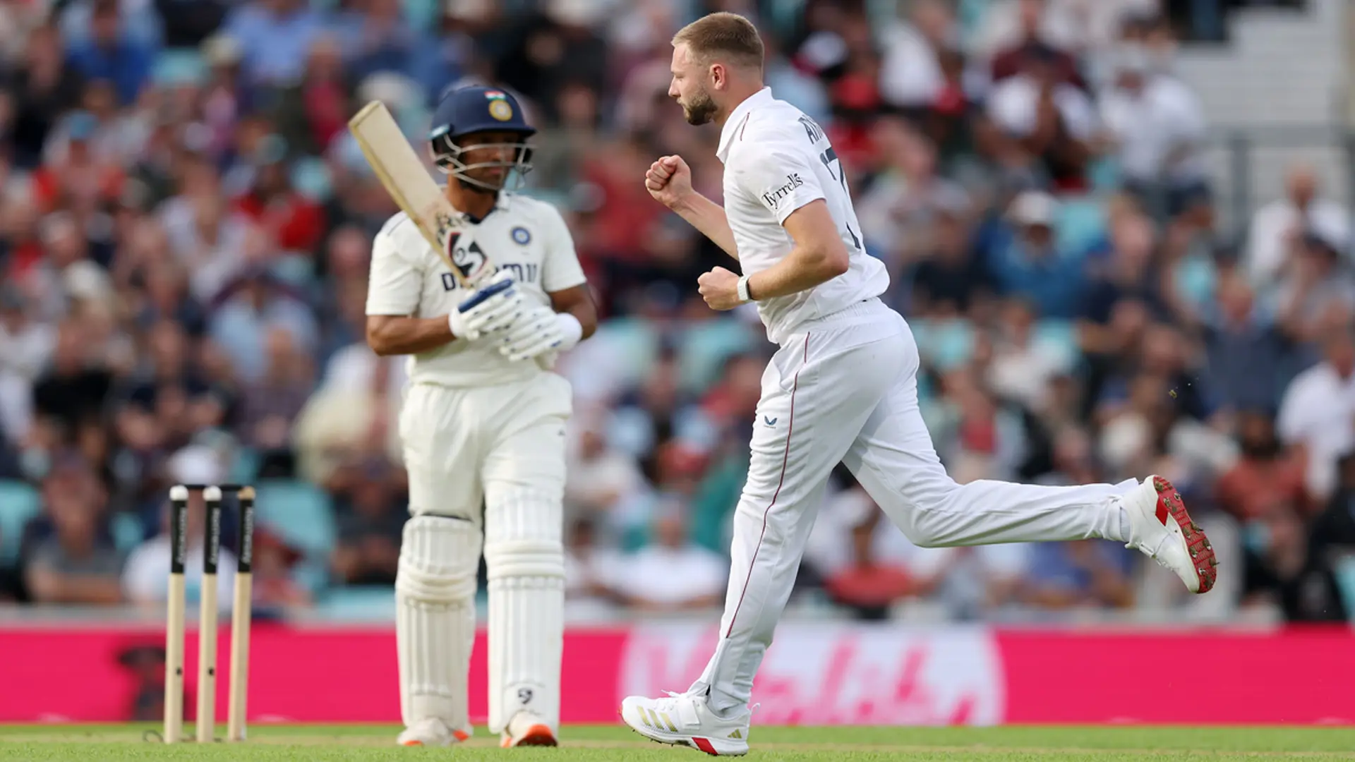 RAIN-HIT DAY: Atkinson and Tongue strike as India struggle