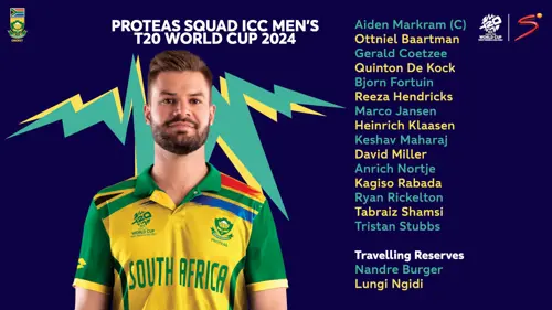 Proteas Men’s squad named for 2024 T20 World Cup