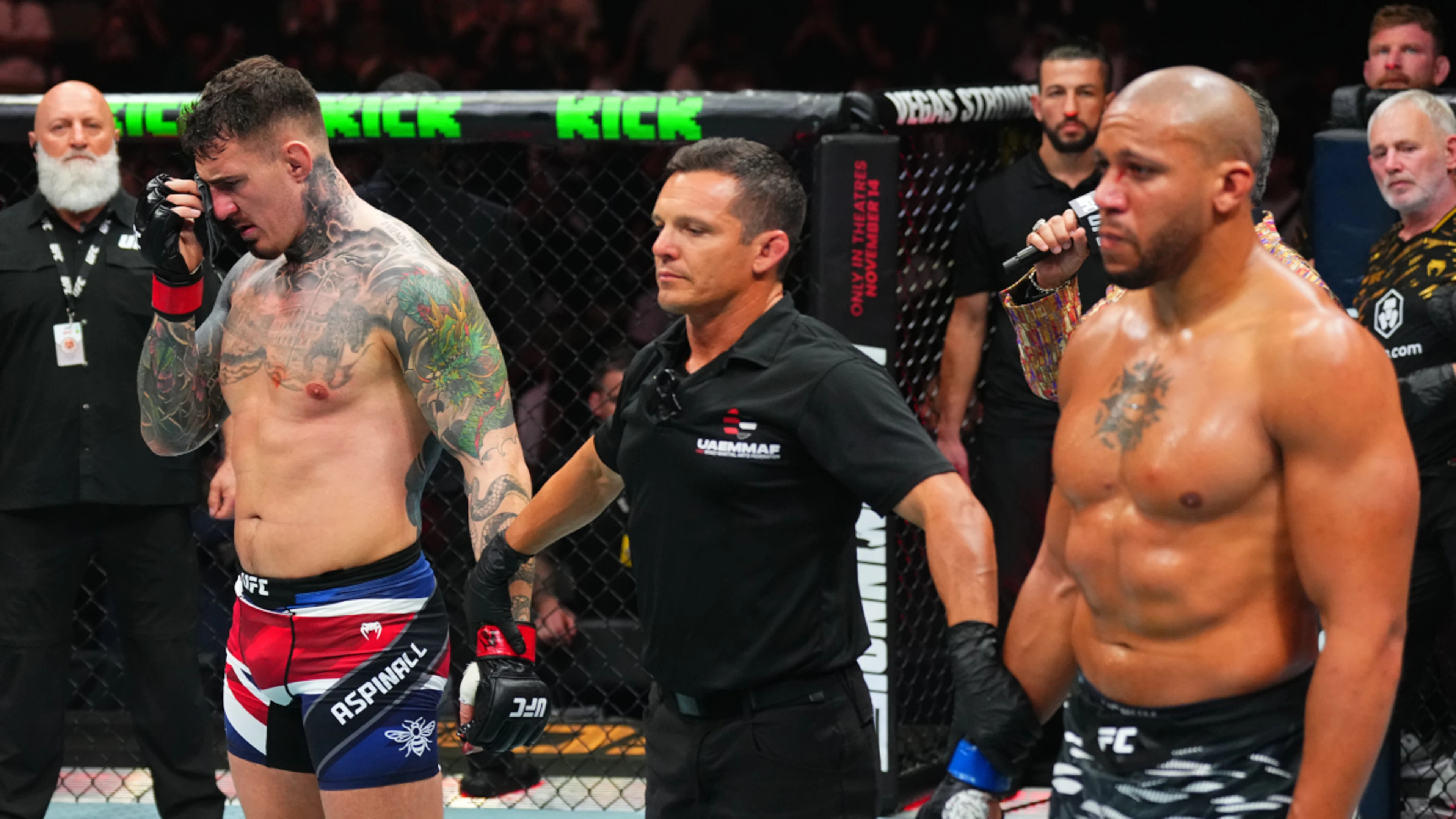 Aspinall v Gane ends in No Contest at UFC 321