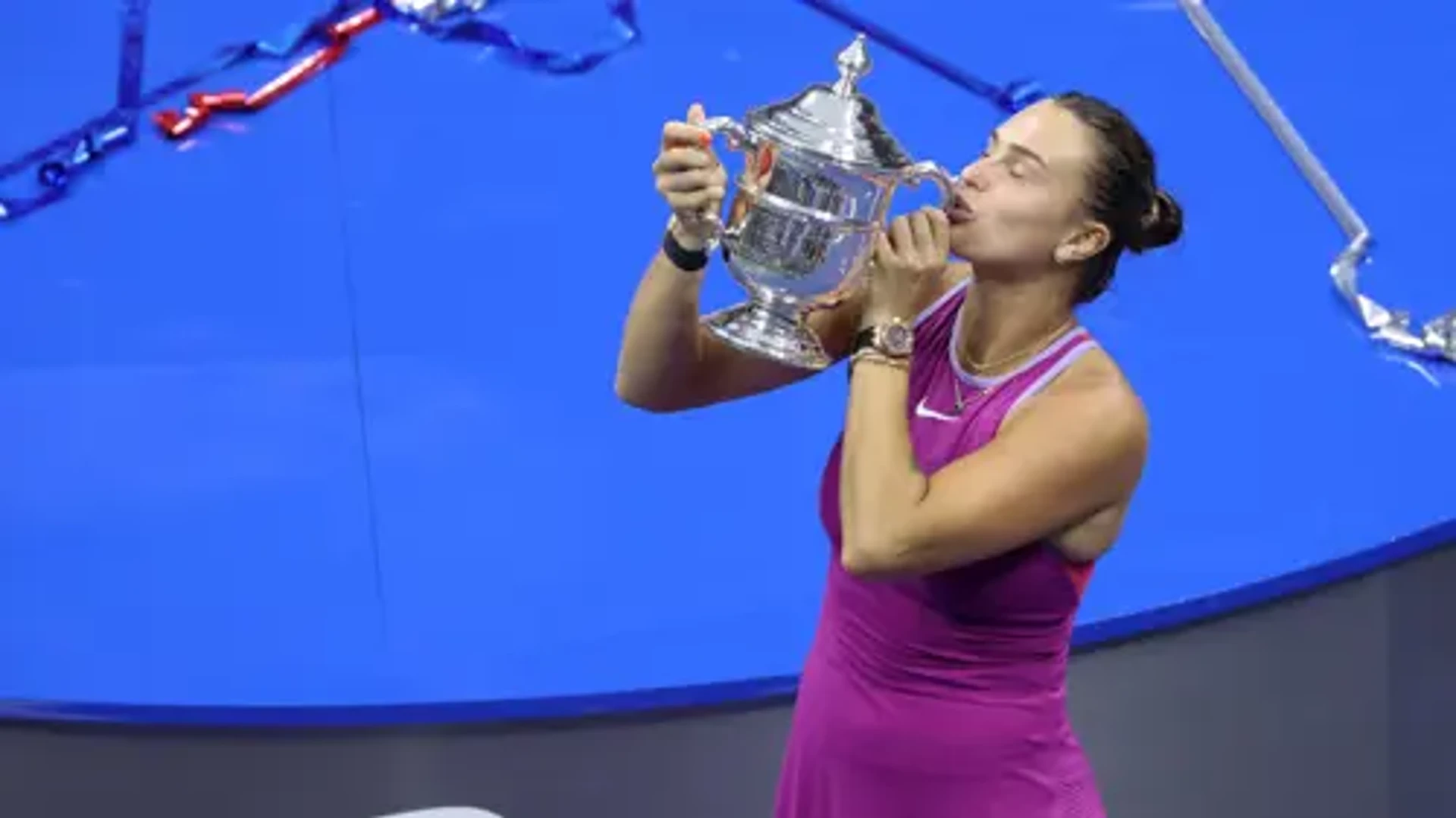 US OPEN CHAMP: Sabalenka downs Pegula to win third Grand Slam title