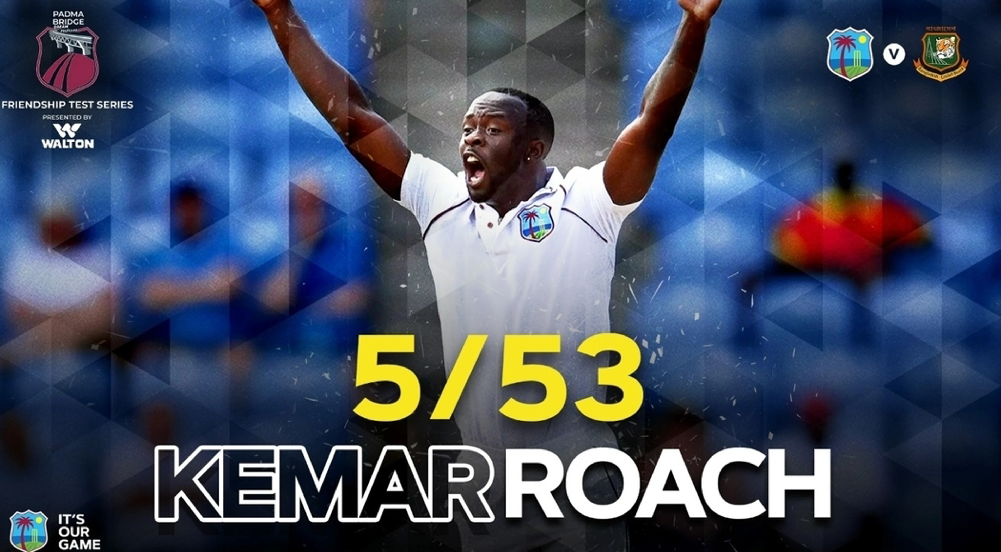 Roach puts West Indies on verge of victory