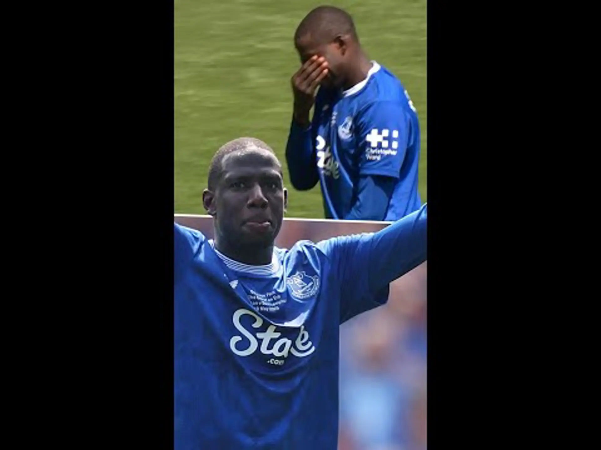 Doucoure was in tears as he left the Goodison pitch for the final time!