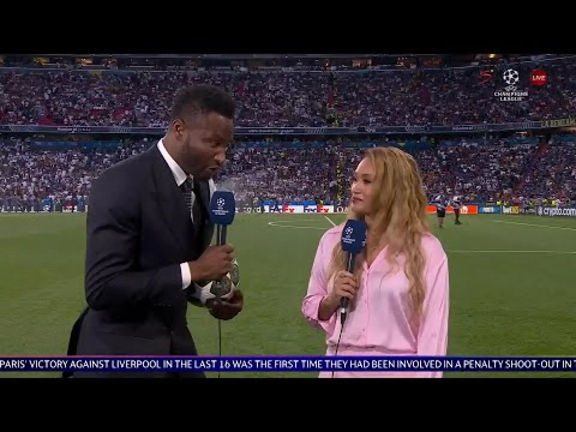 John Obi Mikel and Julia Stuart are pitchside in Munich | 2024/25 UEFA Champions League Final