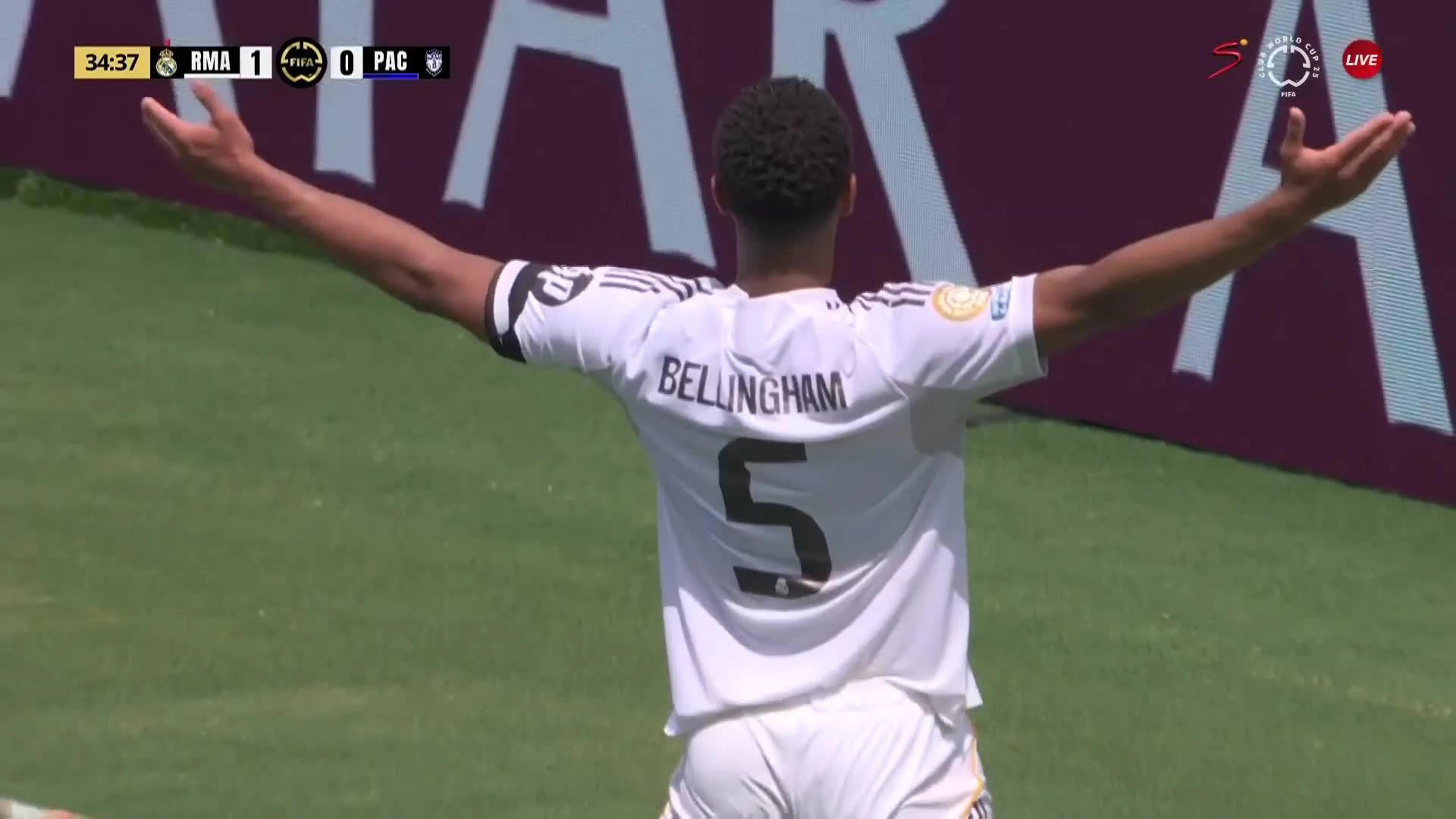 Jude Bellingham Goal | Real Madrid v Pachuca | FIFA Club World Cup 2025