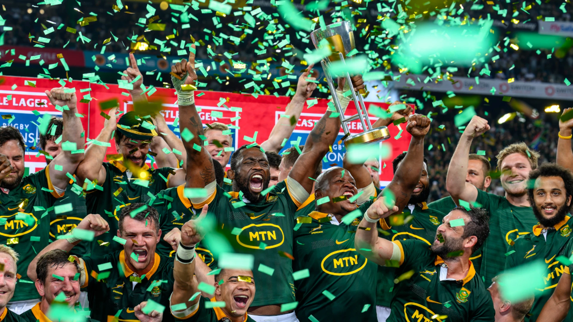 CELEBRATION TIME: In the lowveld, the Boks delivered the ultimate high