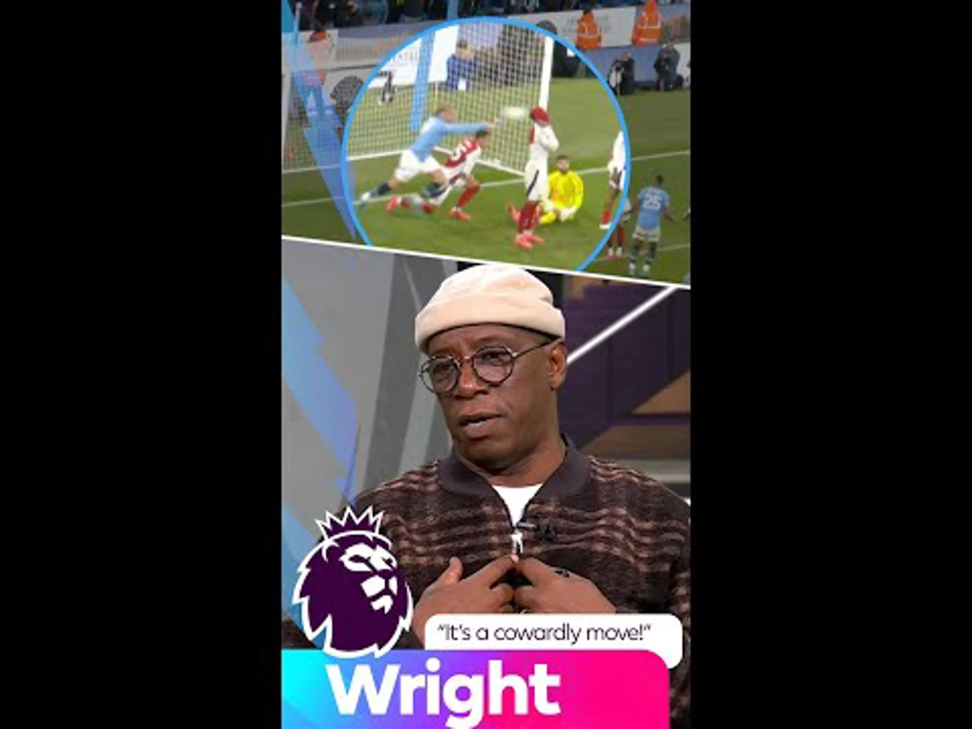 Ian Wright not happy with Haaland's 'housery'