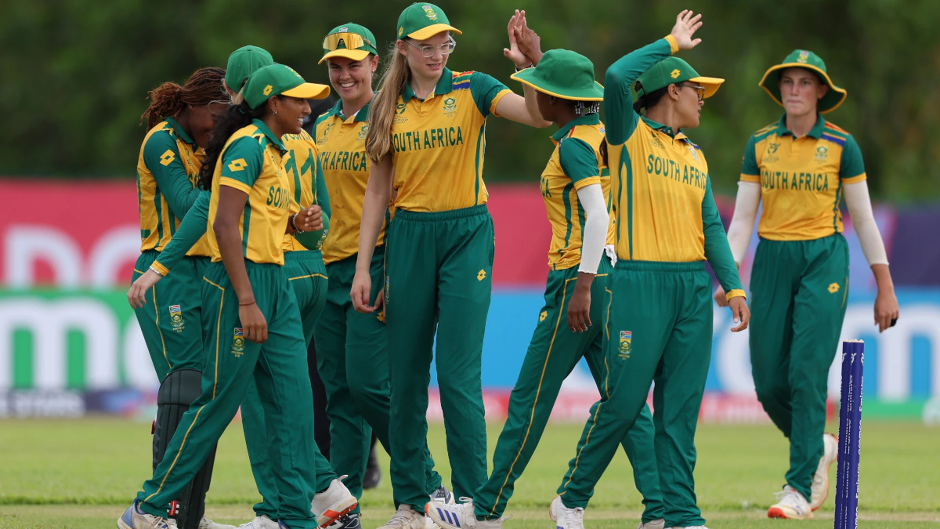 SA U19 women clinical against Samoa in ICC U19 Women’s T20 World Cup encounter.