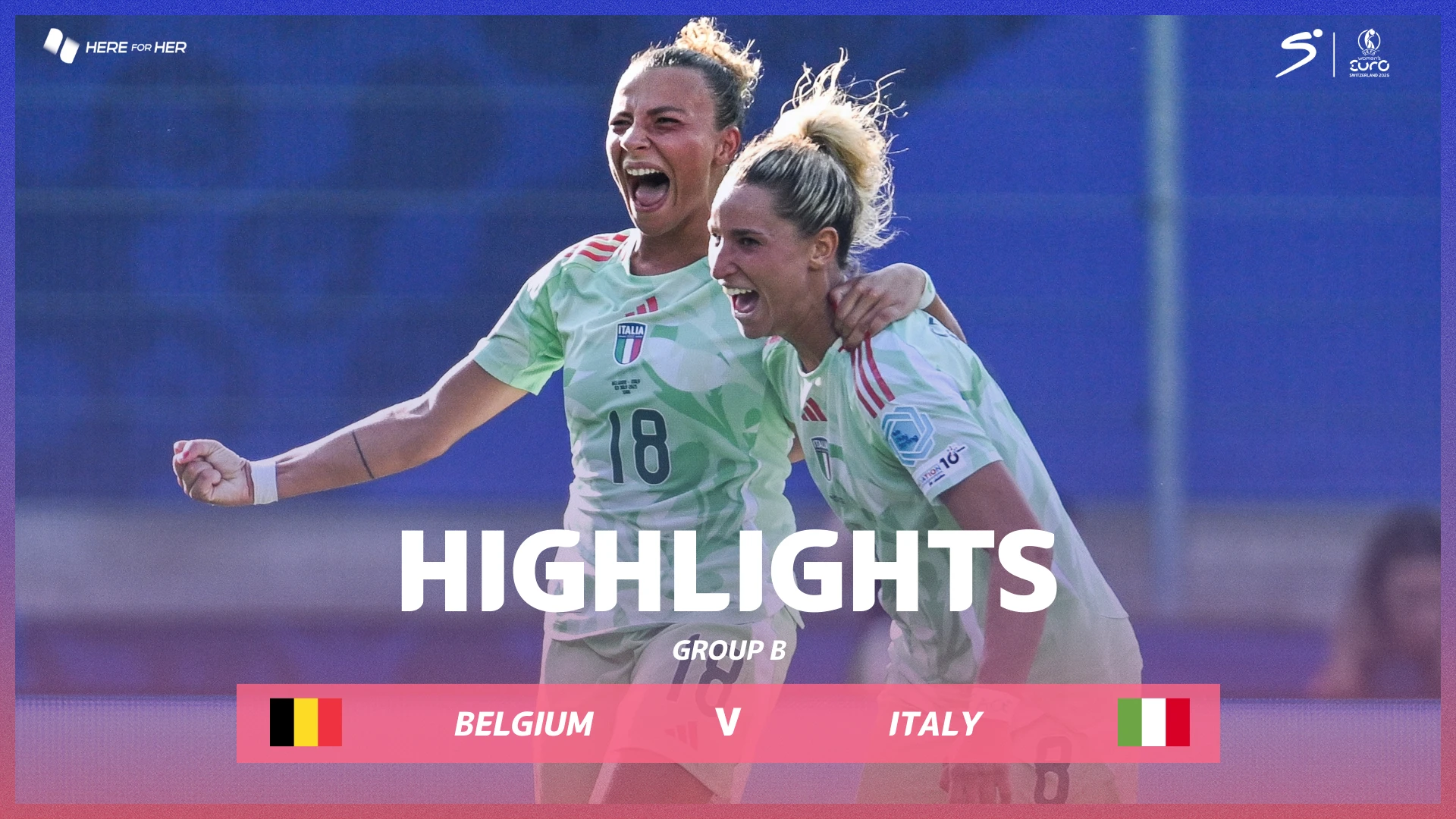 Belgium v Italy | Match Highlights | UEFA Women's Euro