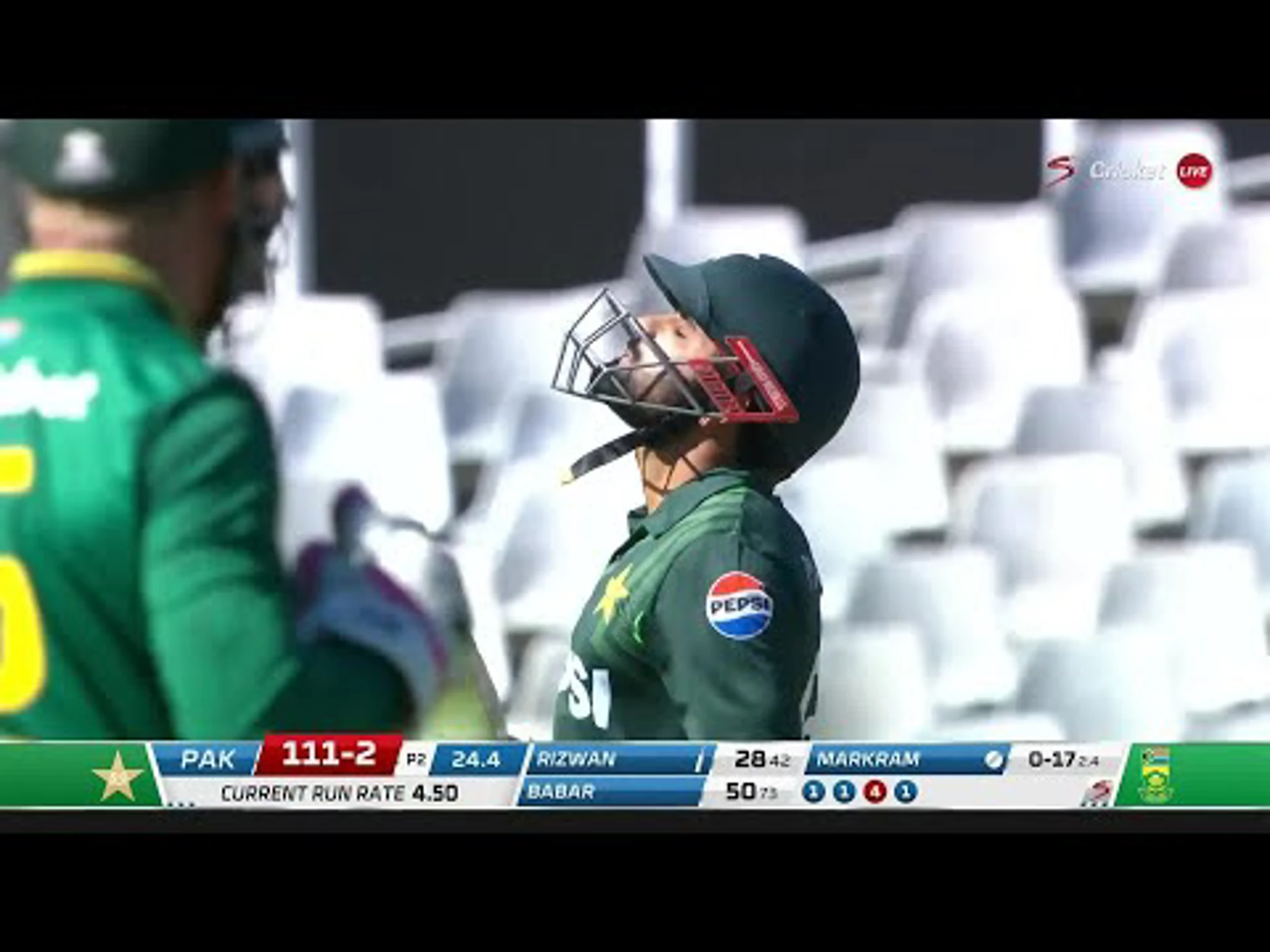 Babar Azam with 58 Runs in the 1st Inning vs. South Africa