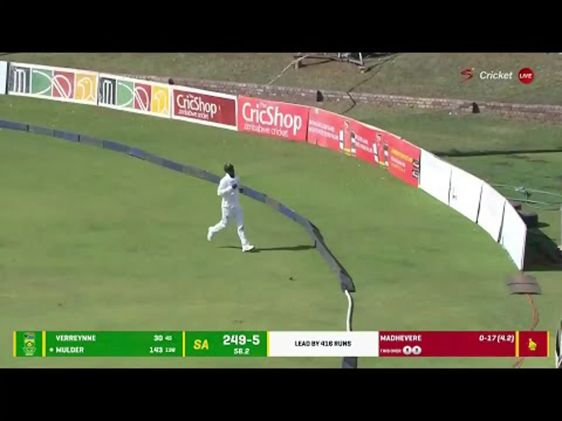 Zimbabwe v South Africa | 1st Test | 3rd inning | Wiaan Mulder 147