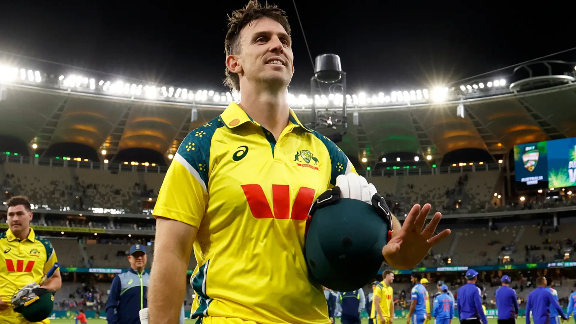 LEADING FROM THE FRONT: Marsh guides Australia to victory in India ODI