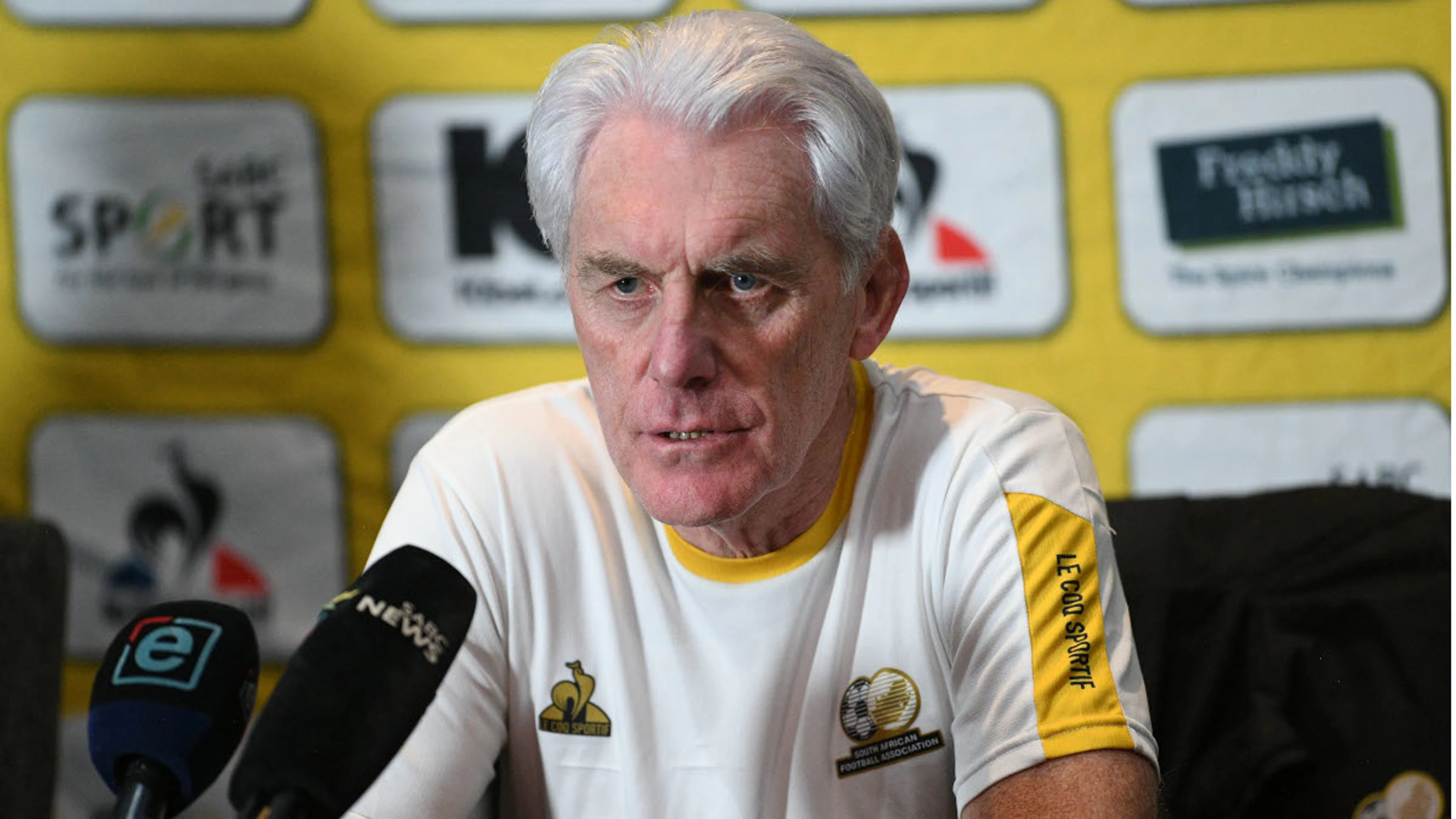 South Africa coach Broos warns players, and boardroom battles loom