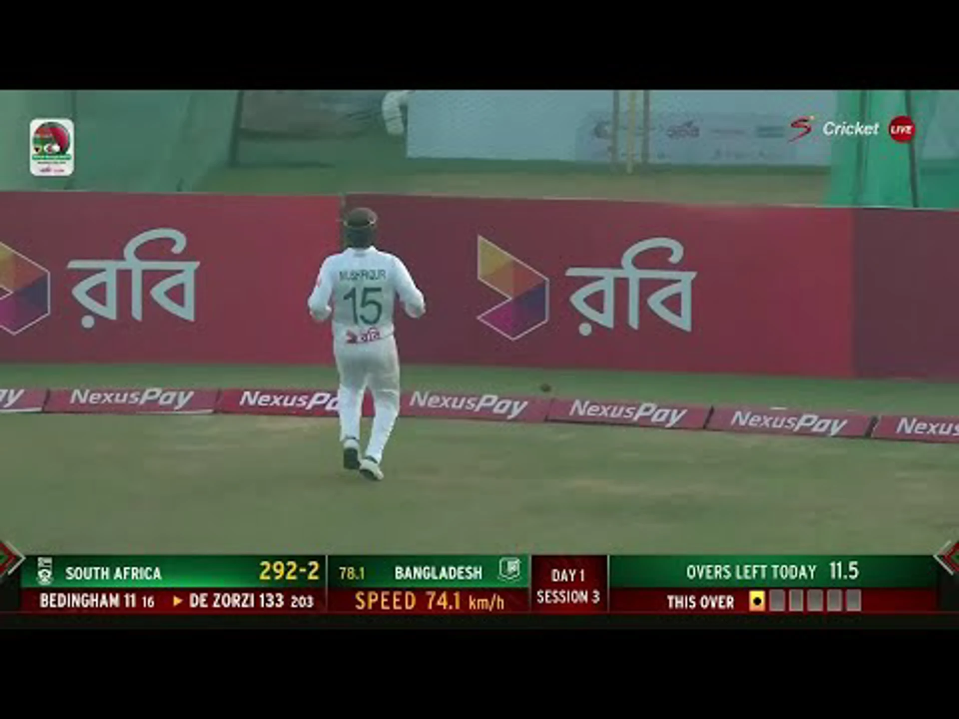 Tony Zorzi 141* runs | Bangladesh v South Africa | 2nd Test Day 1