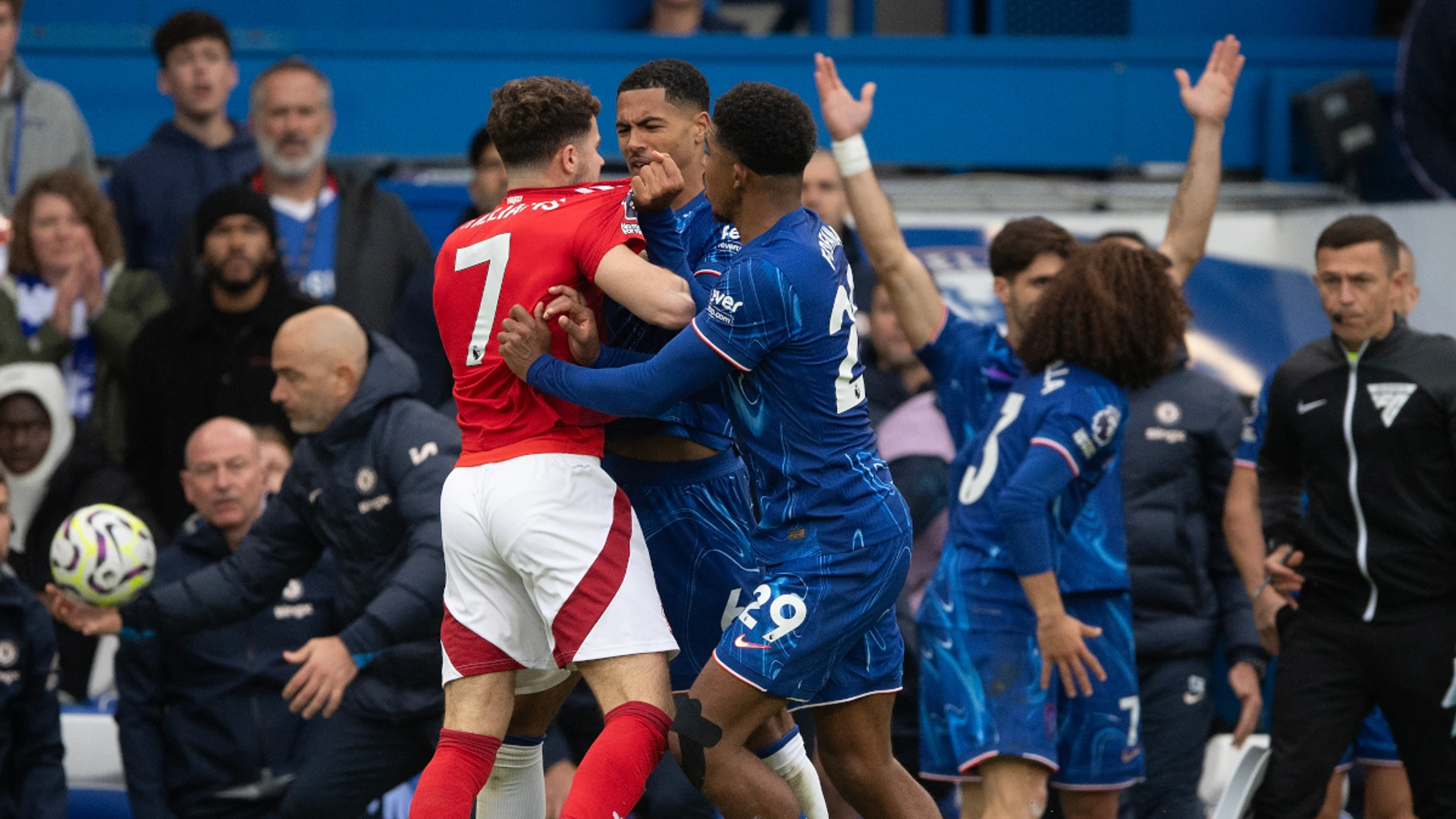 Forest and Chelsea fined by FA for pitchside melee