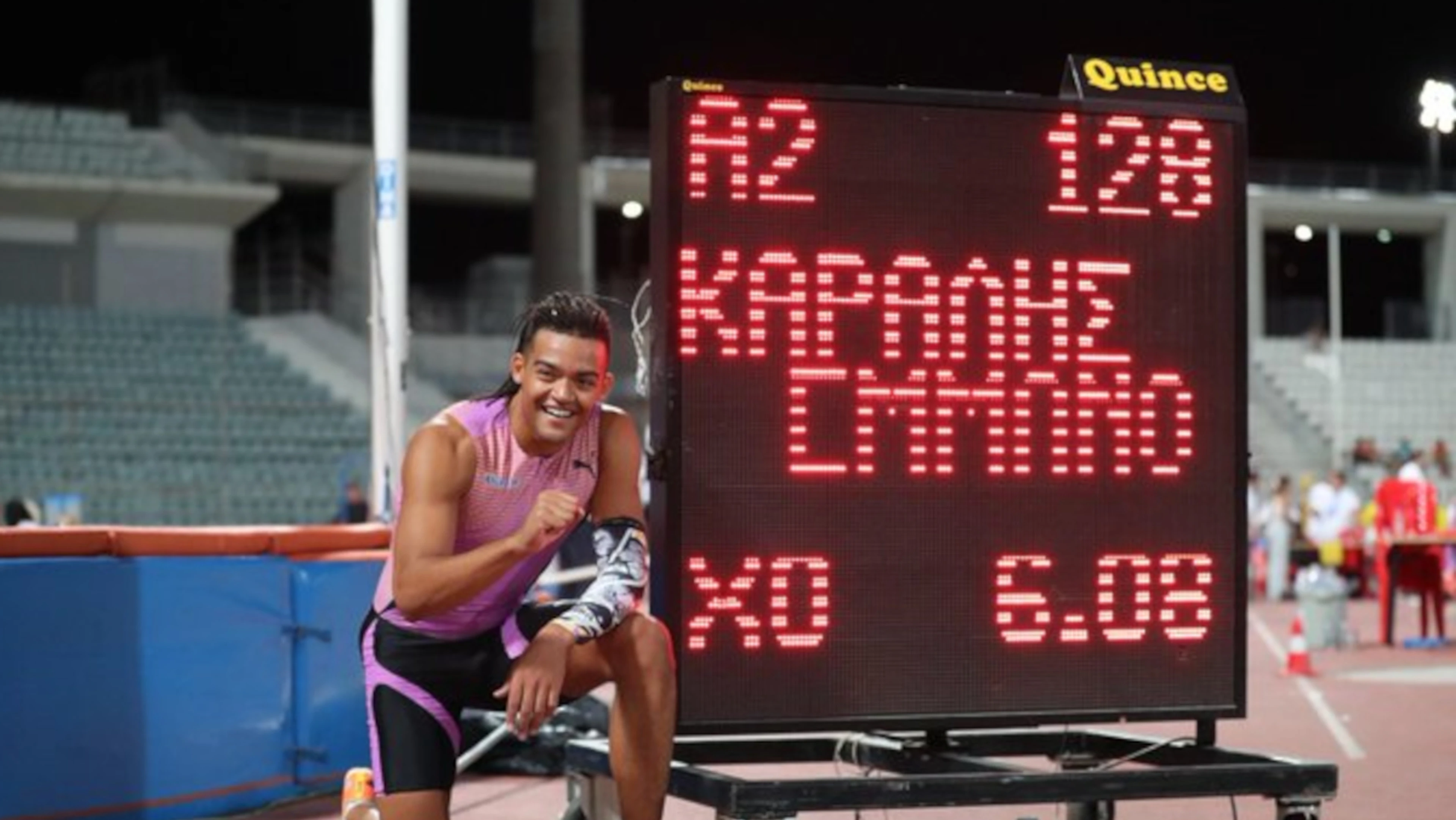 Greece's Karalis clears 6.08m in pole vault