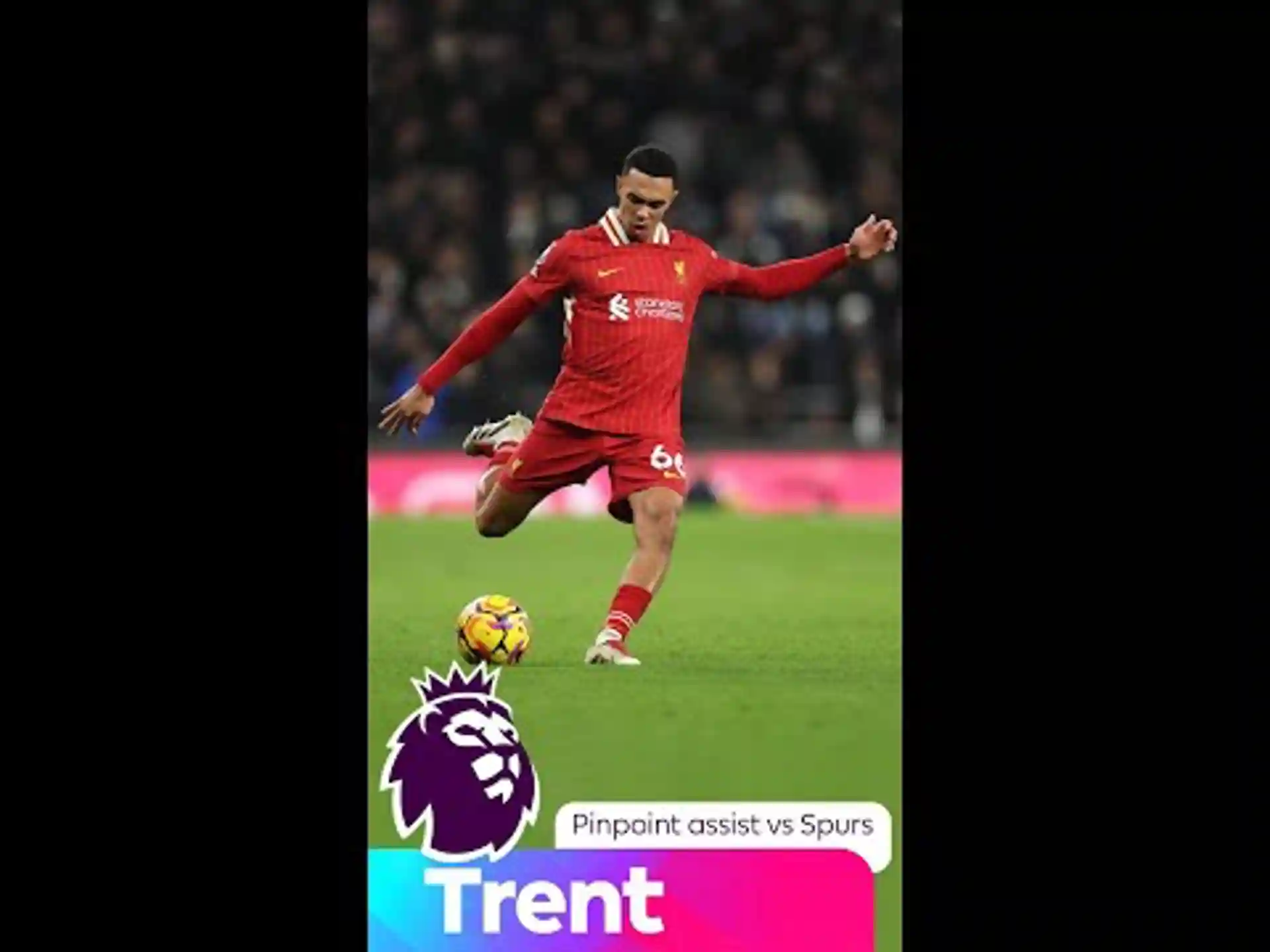 Perfect | Pitchside angles of Trent Alexander-Arnold's incredible assist against Spurs!