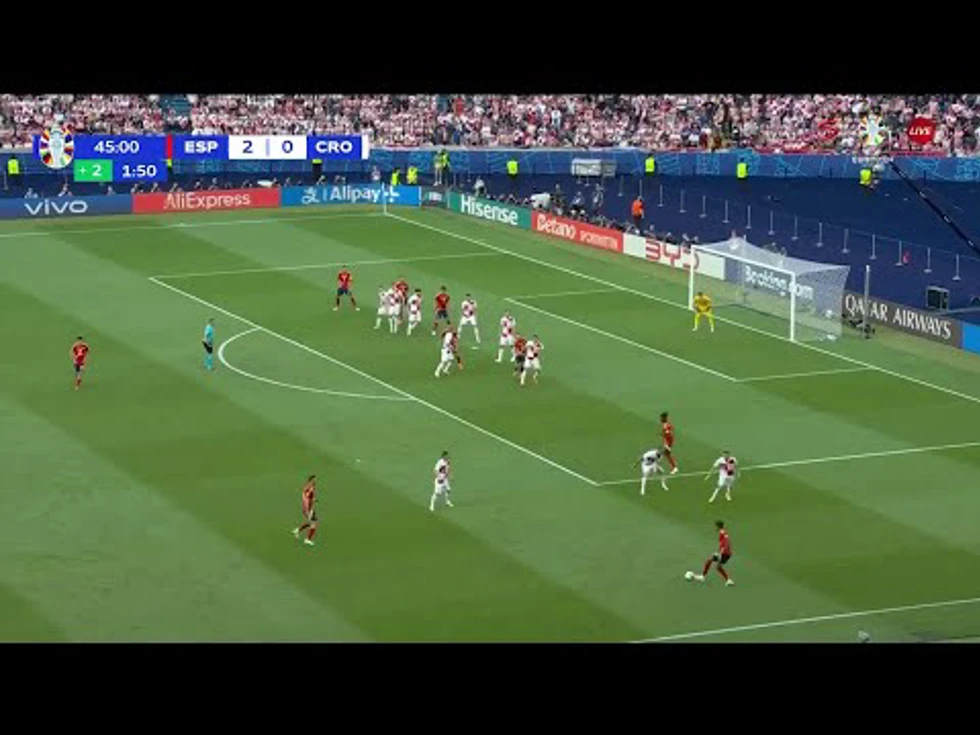 Dani Carvajal with a Goal vs. Croatia | SuperSport