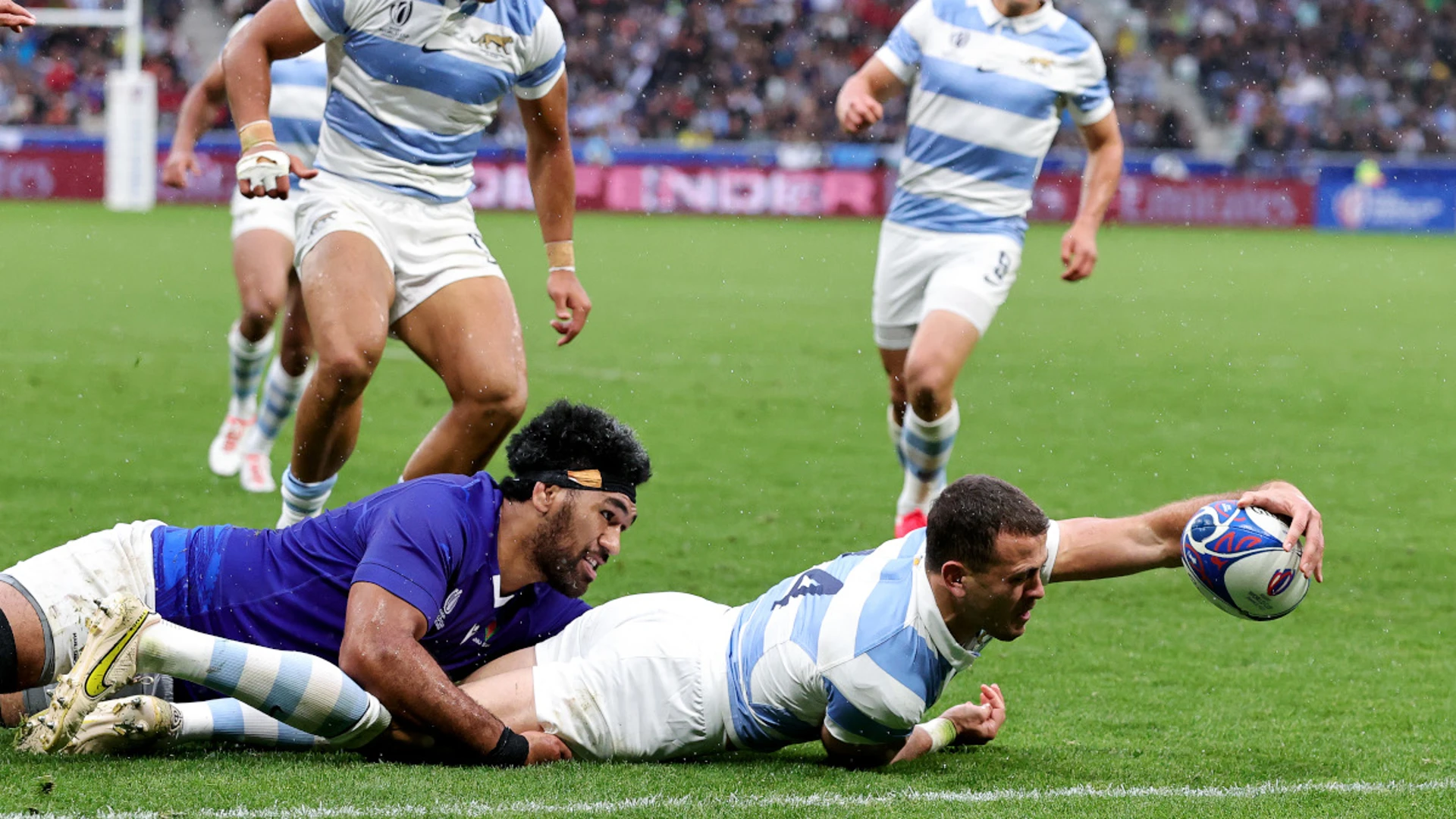 Argentina solid enough to beat Samoa in World Cup pool D