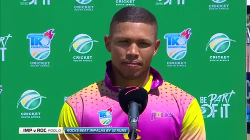 CSA Provincial T20 | Impalas v Rocks | Post-match interview with Clyde Fortuin
