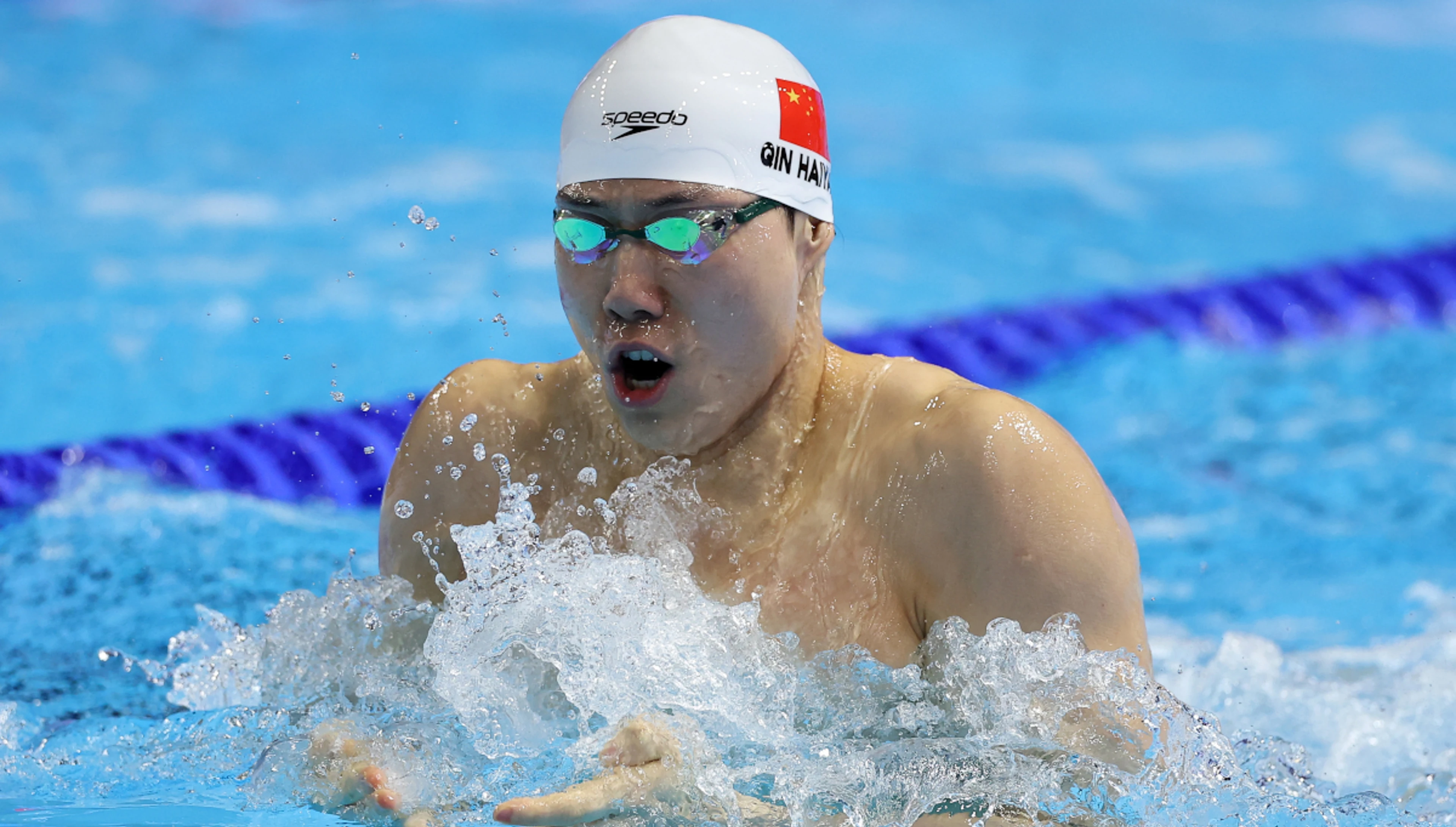 China's Qin wins 'miracle' second breaststroke gold at swim worlds