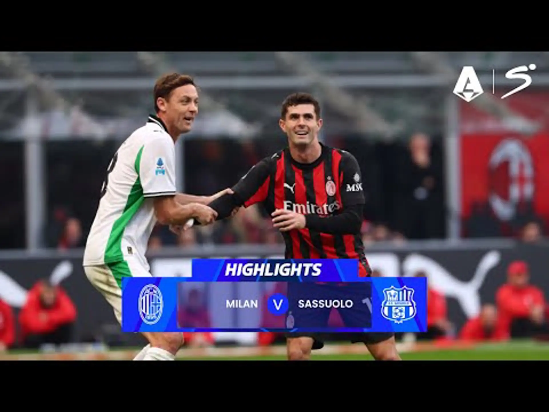 AC Milan v US Sassuolo Calcio | Match Highlights | Italian Serie A Matchday 15