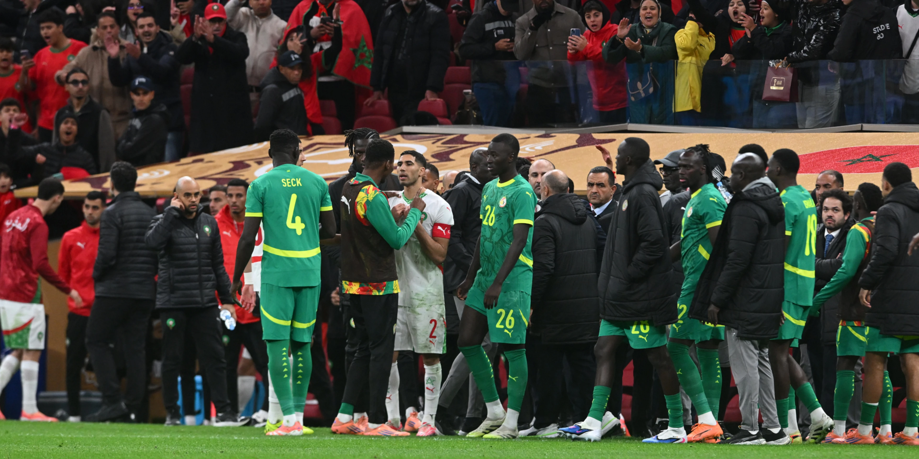 AFCON final held up after Senegal team protest late penalty award