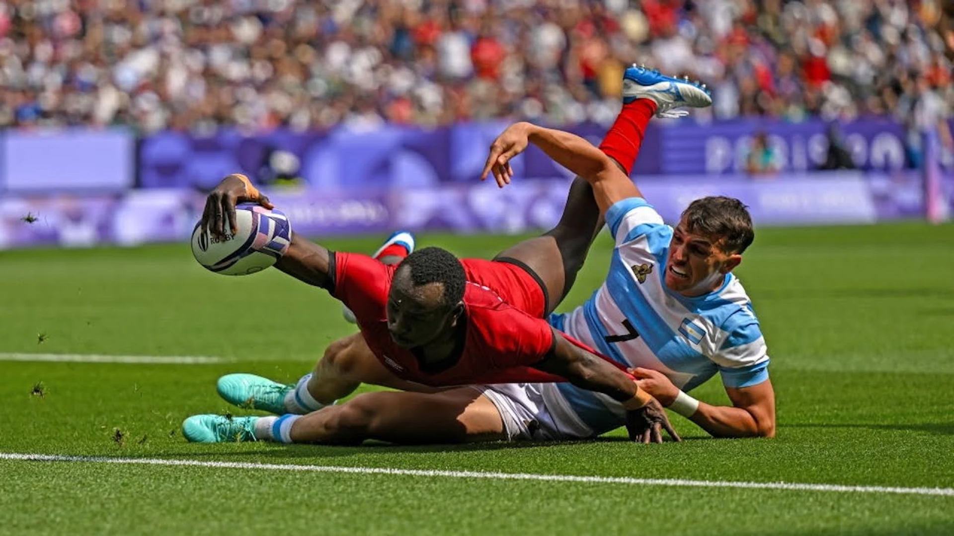 Argentina v Kenya | Match Highlights | Pool A | Men's Sevens Rugby Paris 2024