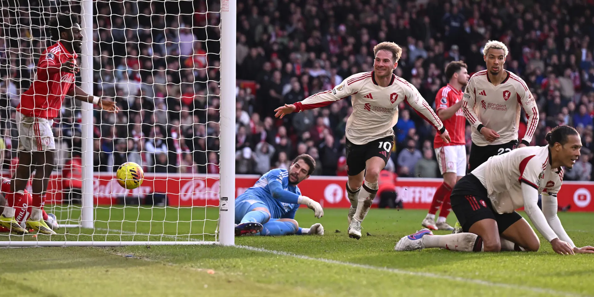 LAST-GASP DRAMA: Liverpool late show floors Nottingham Forest