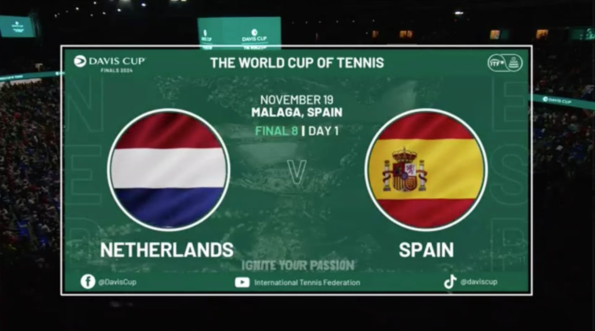 Netherlands v Spain | Singles Match 2 Highlights | Davis Cup