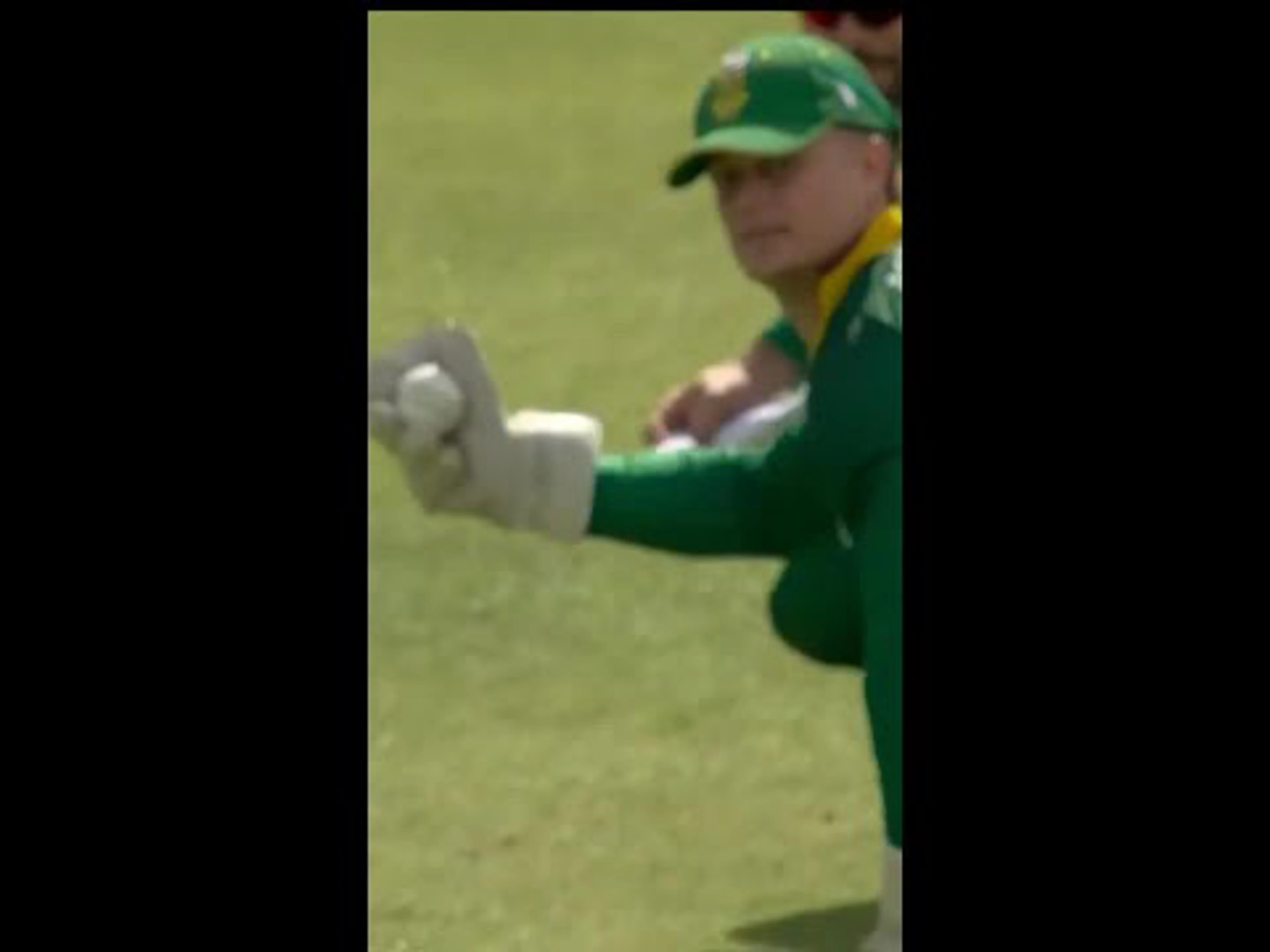 That's some catch! Root falls to Rickelton's blinder.