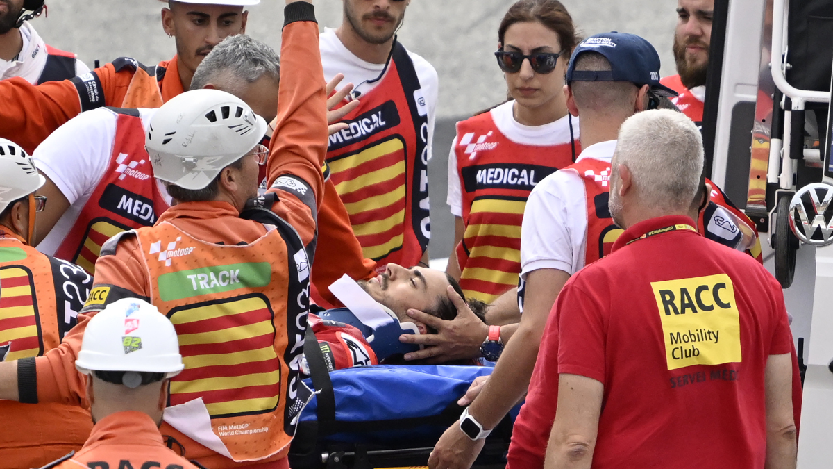 No fractures for Bagnaia in Catalunya GP crash, Bastianini set for surgery