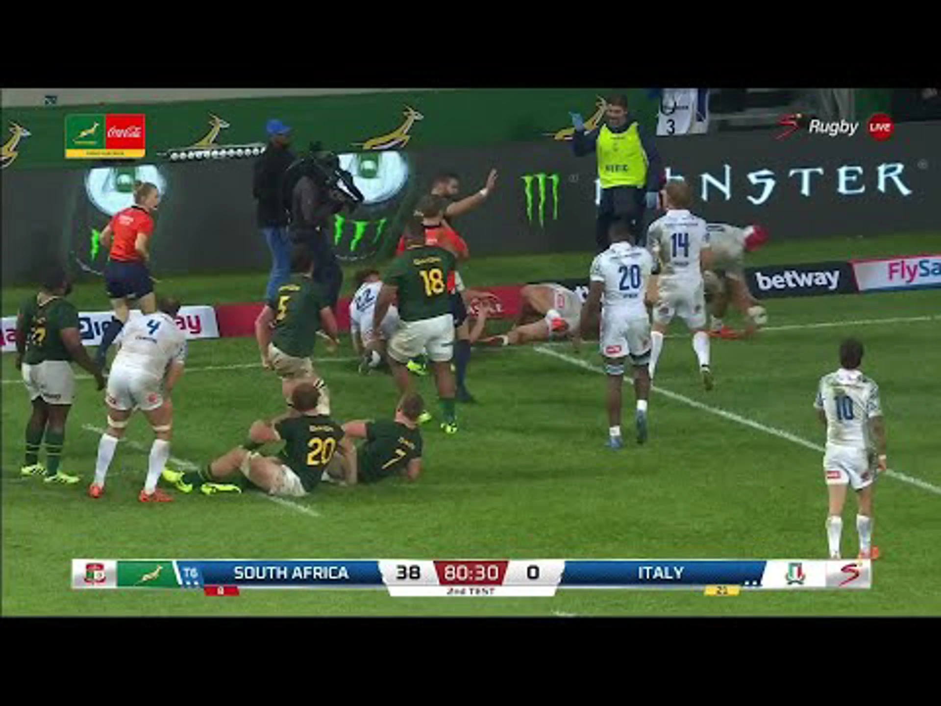 South Africa top tries vs Italy