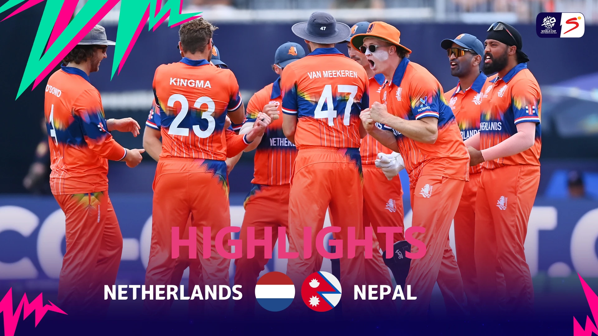 Netherlands v Nepal | Match Highlights | Group D | ICC T20 World Cup