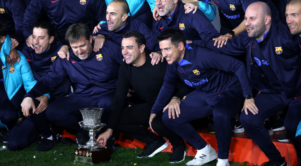 Laporta backs Barca coach Xavi after first trophy win