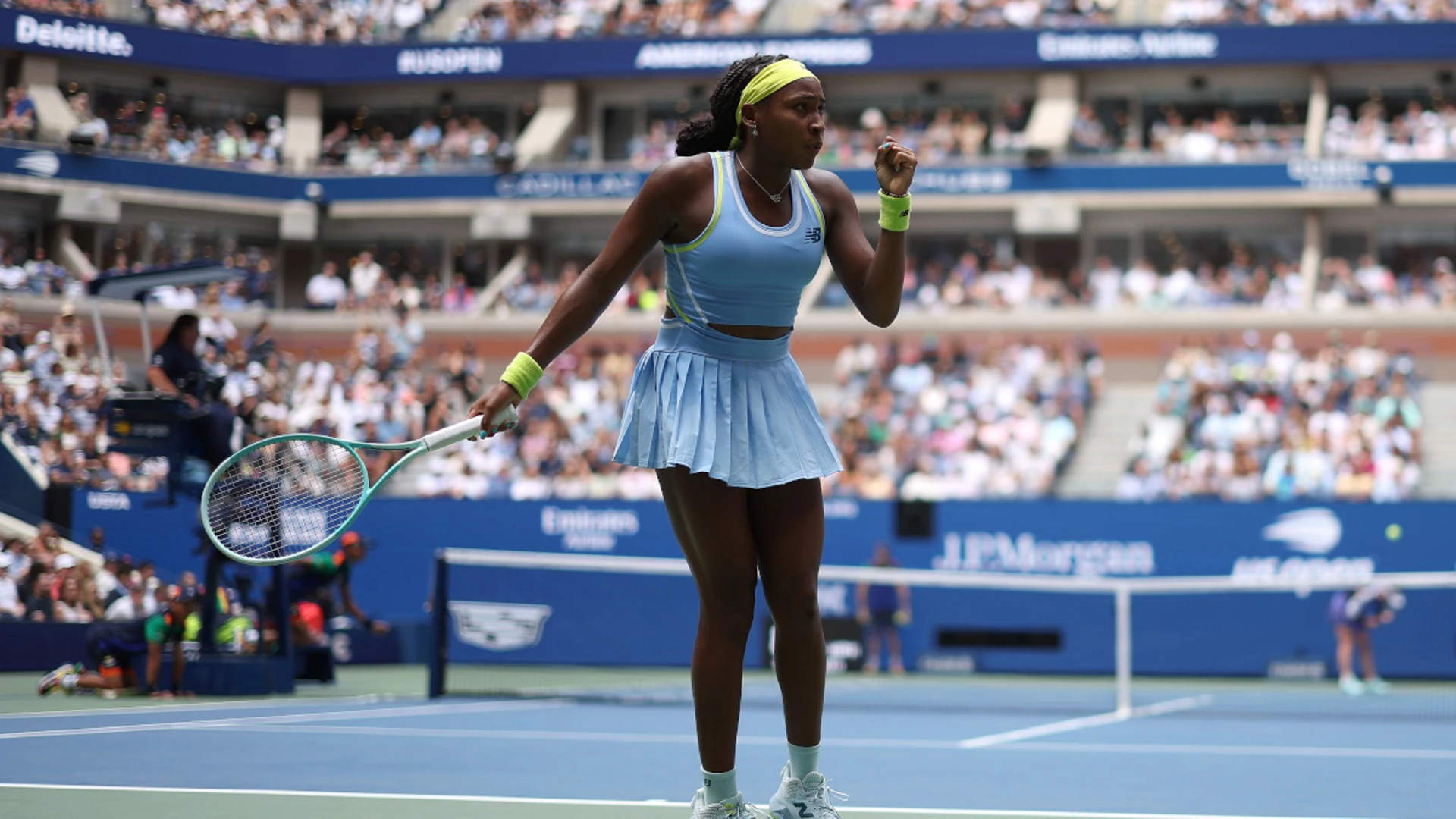 Gauff rallies to keep US Open repeat bid alive