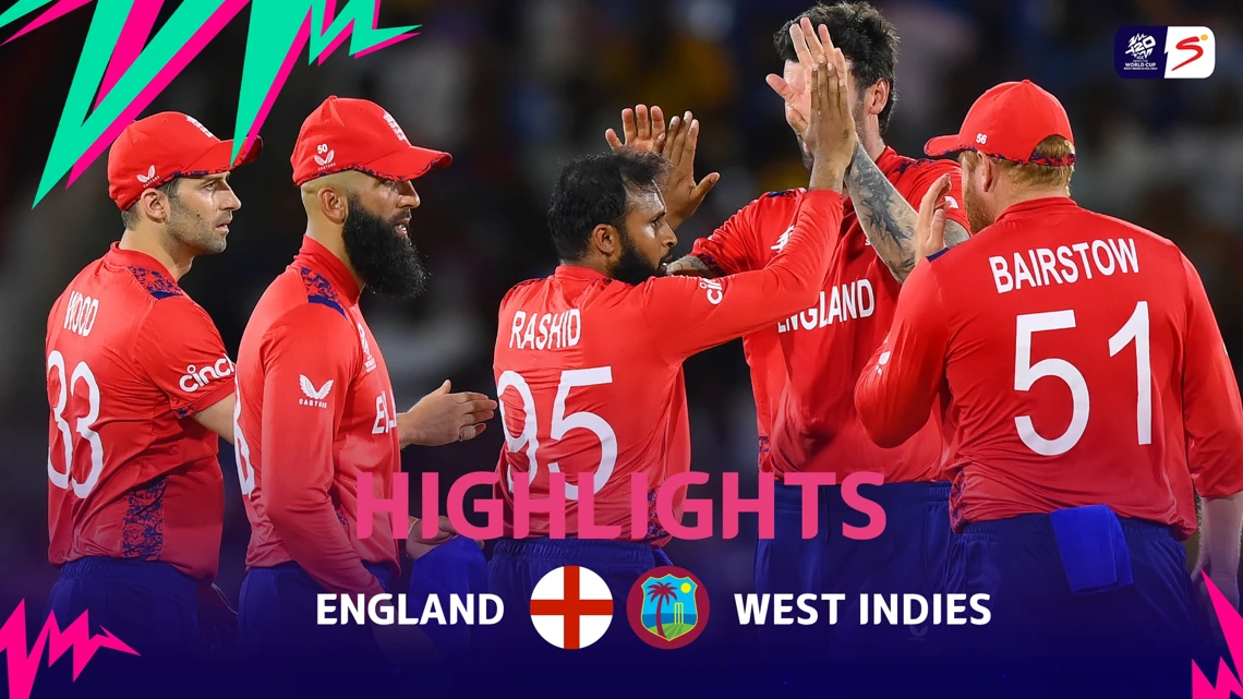 England v West Indies Match Highlights ICC T20 World Cup Group 2