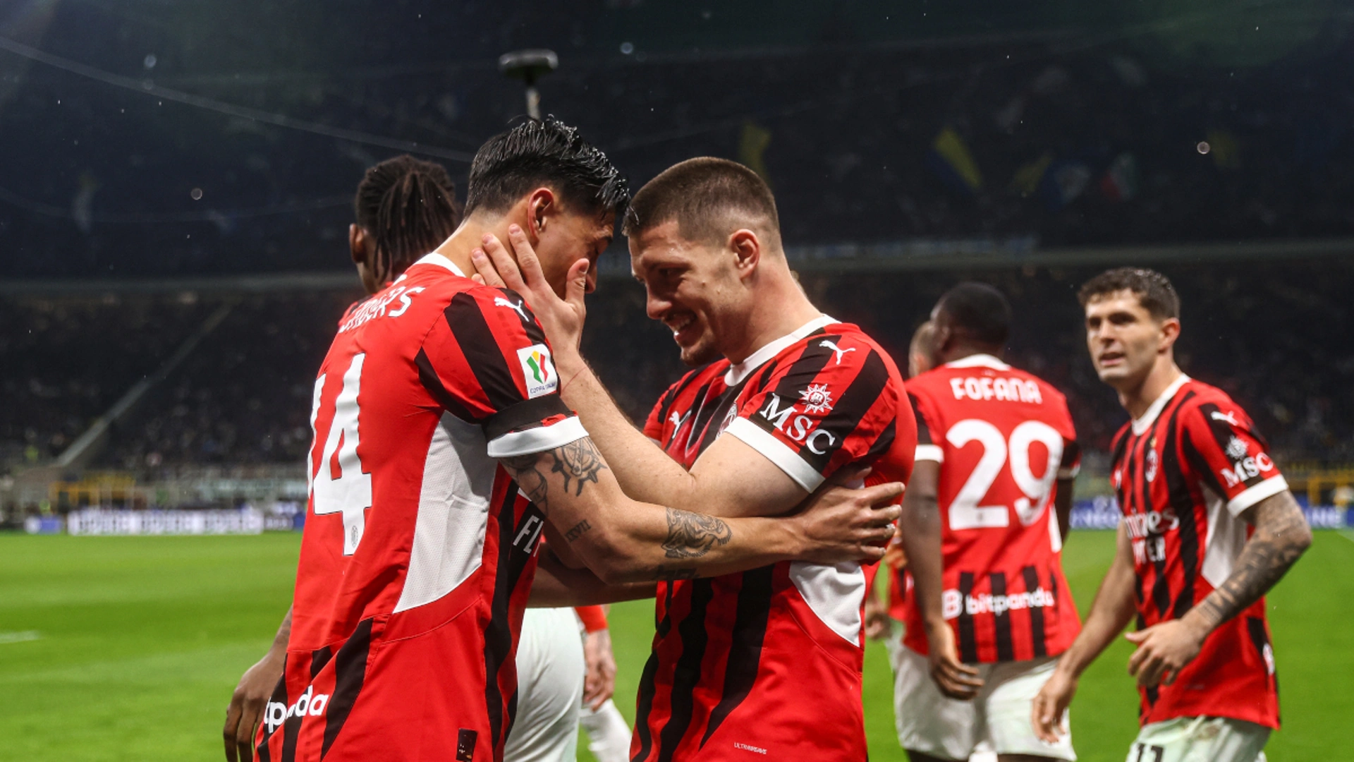 Jovic shoots AC Milan into Italian Cup final with derby double