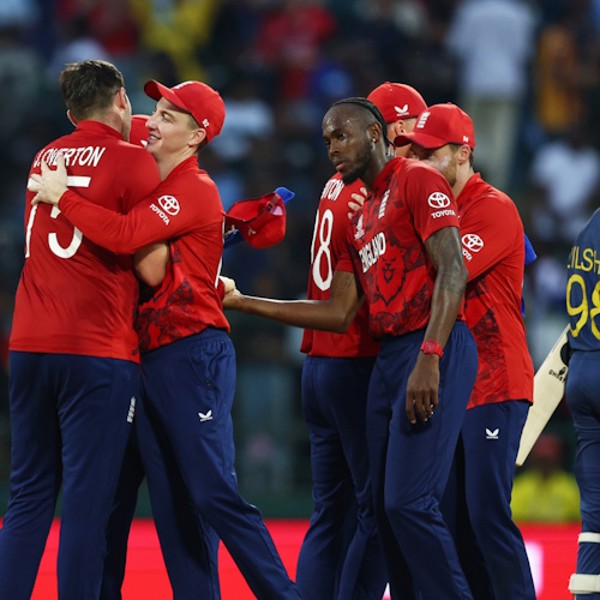 RESOUNDING VICTORY: England rout Sri Lanka for 95 to win Super Eights opener