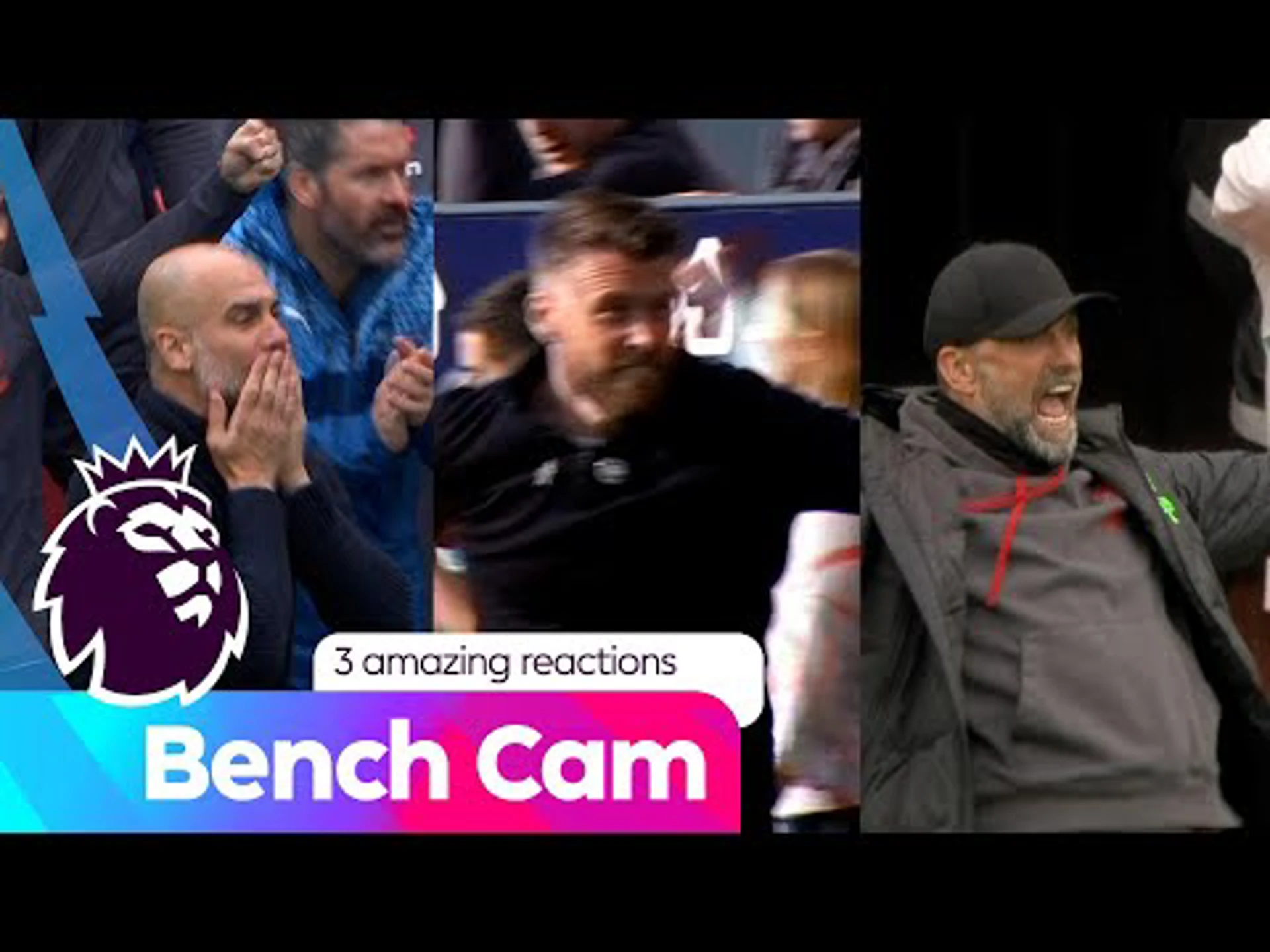 Bench Cam: Three amazing reactions in Matchweek 32 | Premier League