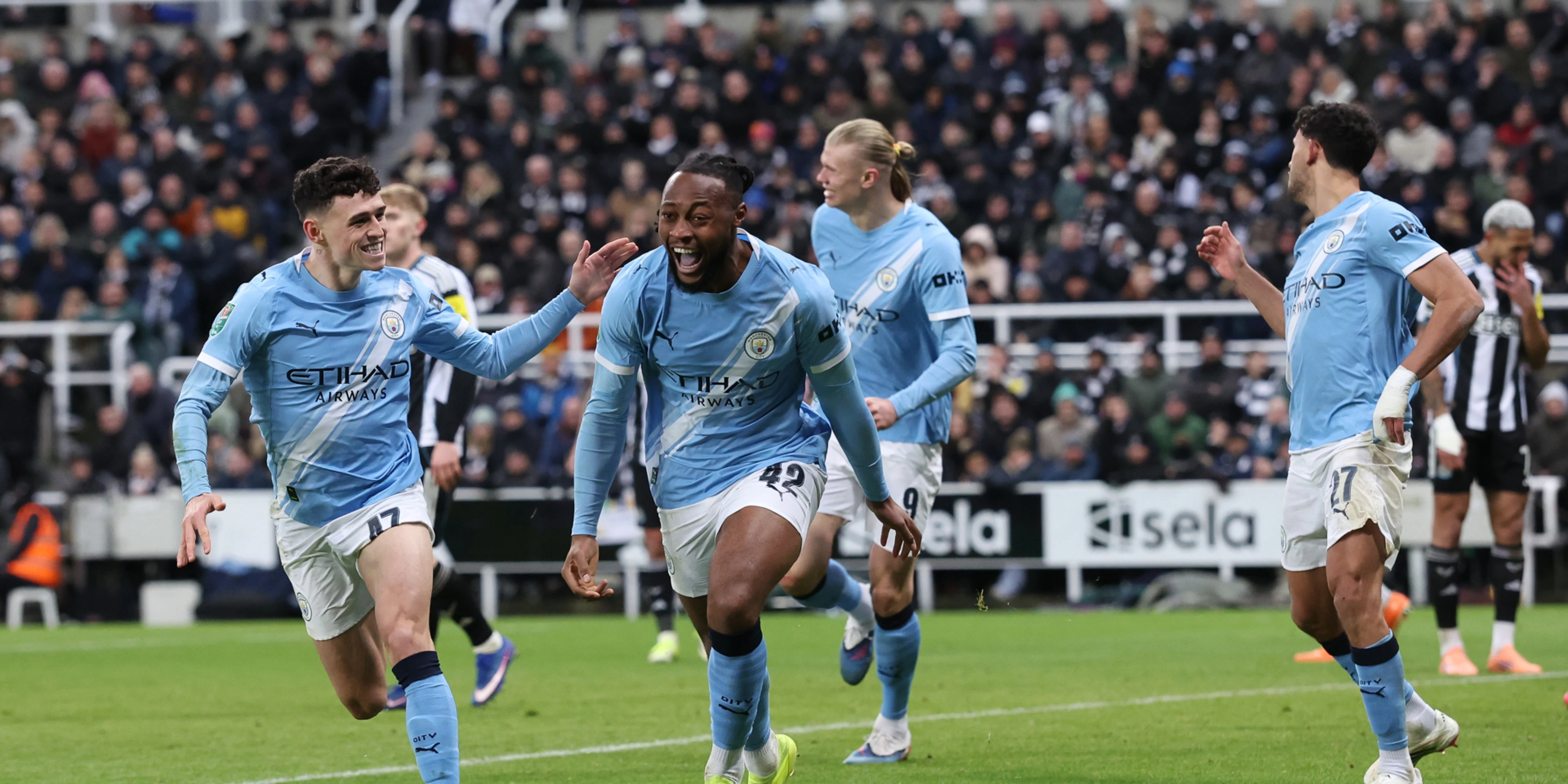 Semenyo on target again as City beat Newcastle in League Cup semi