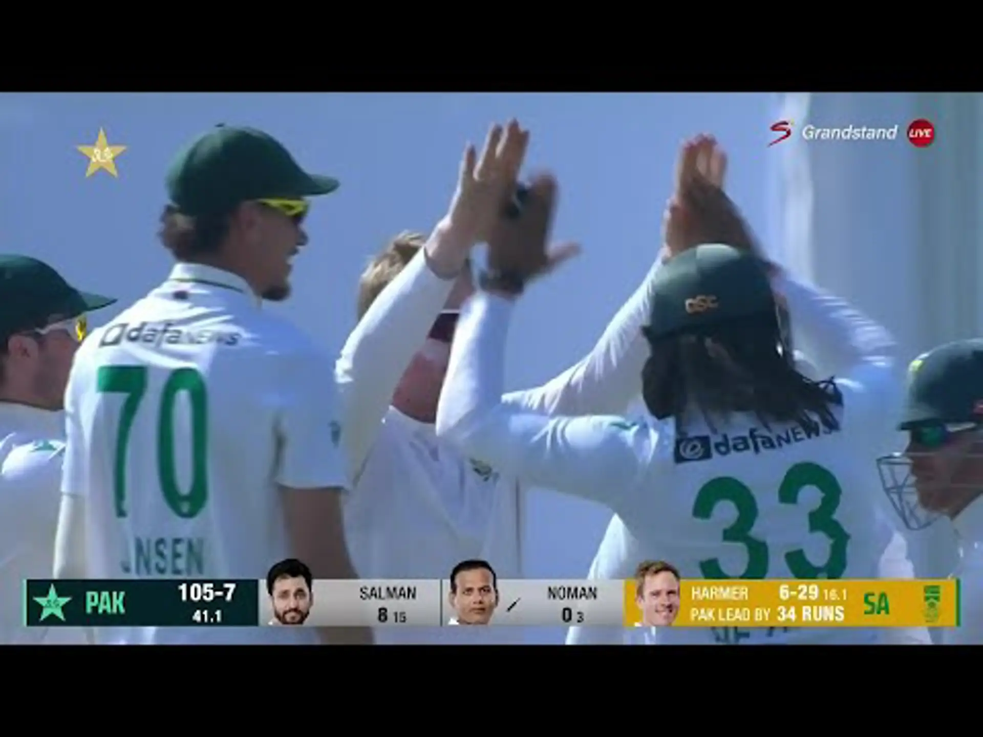 Pakistan v South Africa | 2nd Test | 3rd innings | Simon Harmer 6