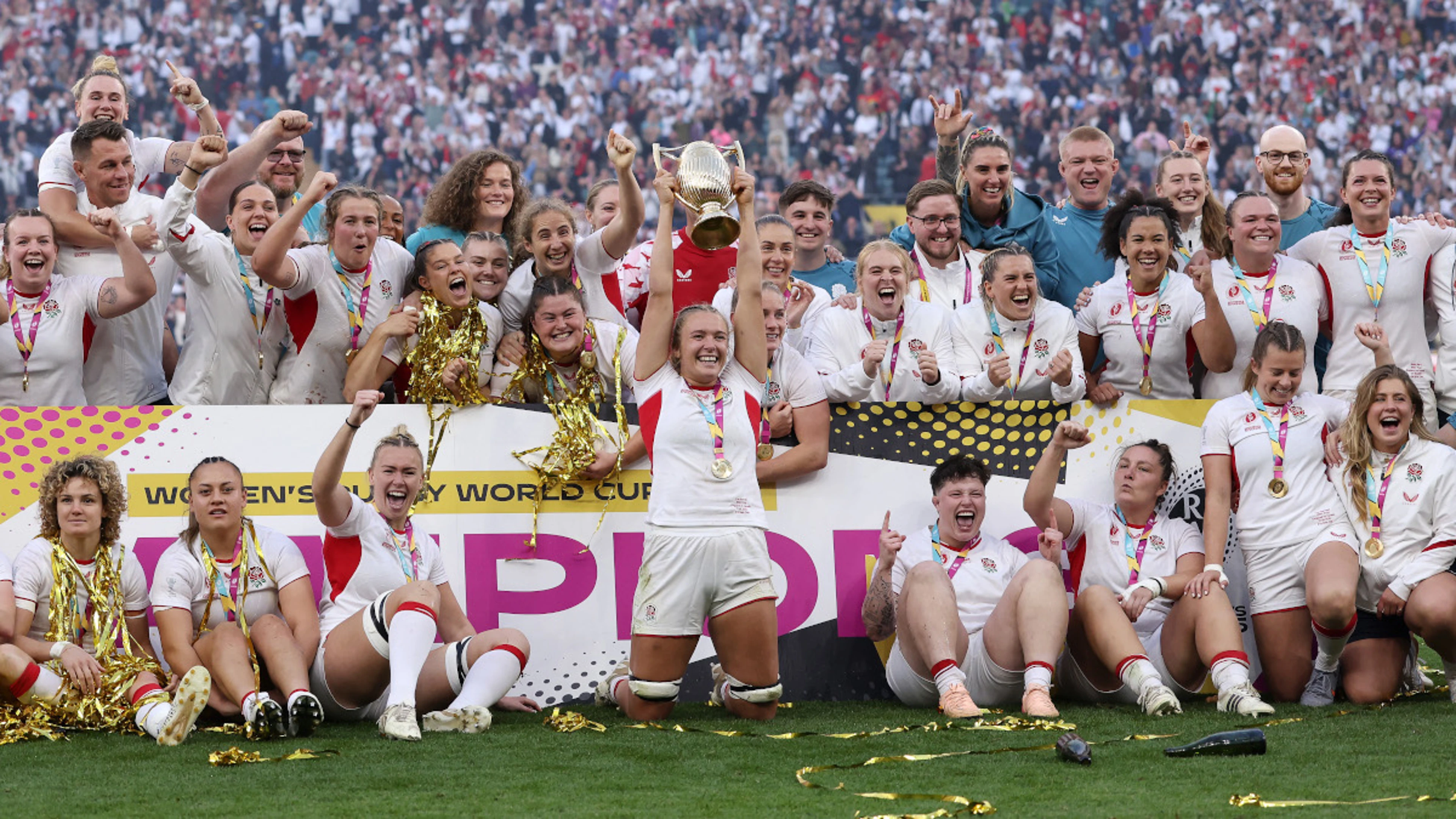England still have 'another peak to climb' after Women's Rugby World Cup triumph
