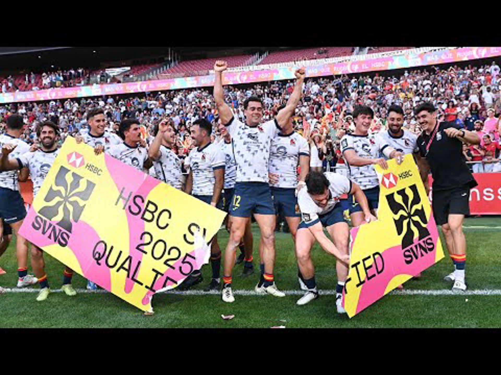 Canada v Spain | Men's Qualifier Final 4 | Highlights | World Rugby HSBC Sevens Series Madrid